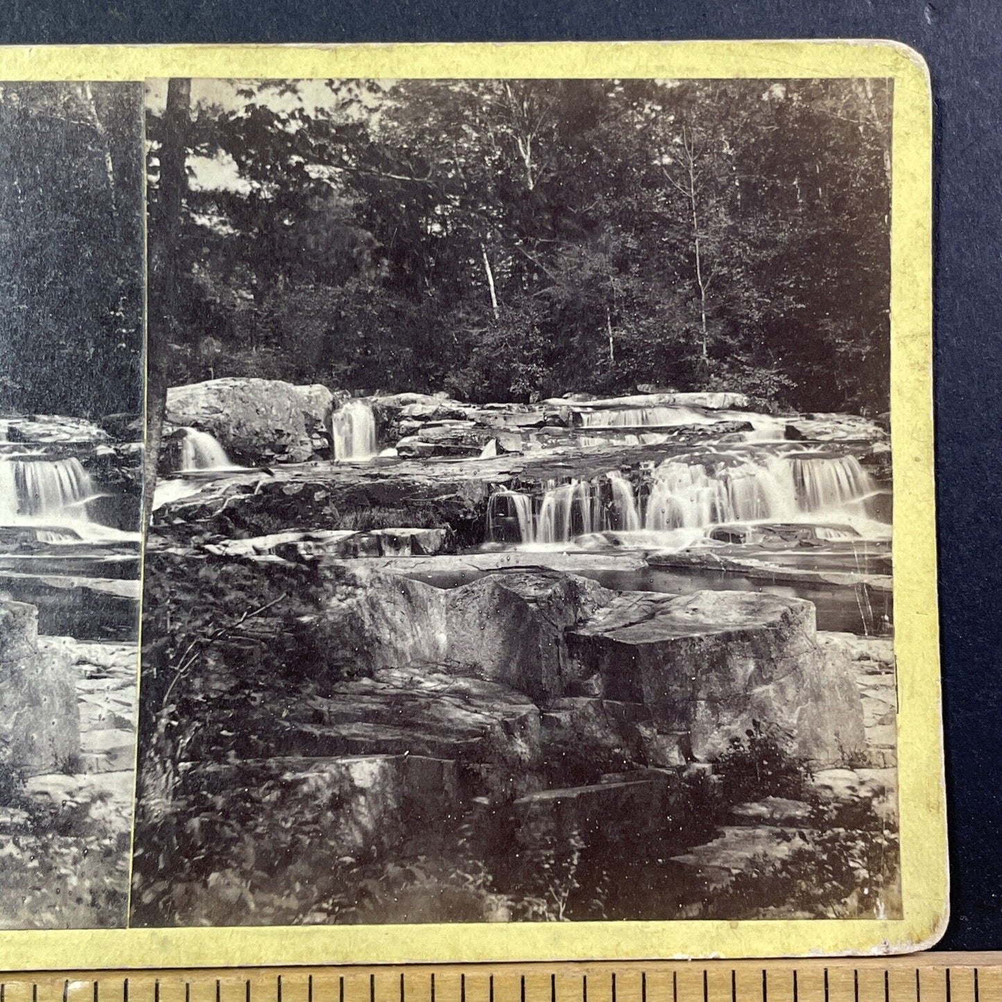 Jackson Falls New Hampshire Stereoview Photo Card Antique c1870 X860