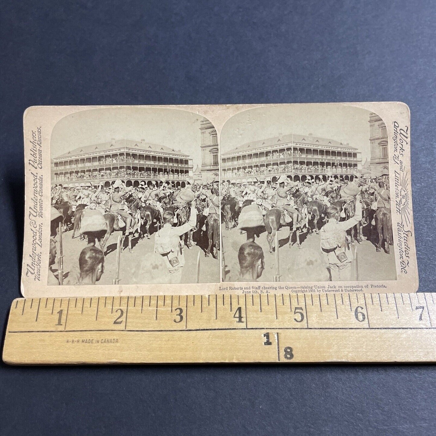 Antique 1901 The English Invade Pretoria South Africa Stereoview Photo Card 5543