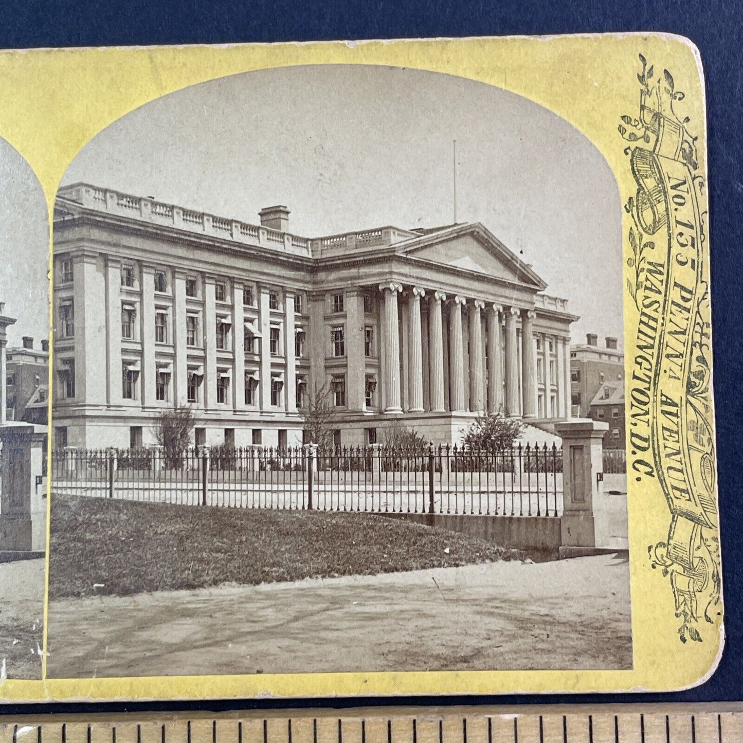 US Treasury Dept Washington DC Stereoview John F. Jarvis Antique c1870s X3580