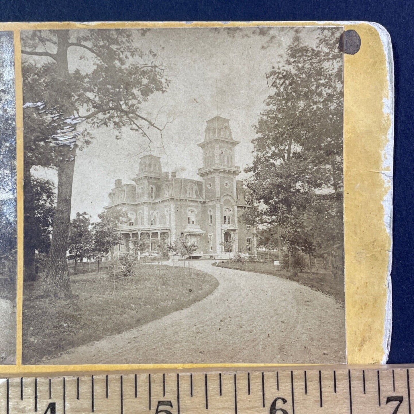 Terrace Hill Des Moines Iowa Stereoview Benjamin F Allen Antique c1870 X2551