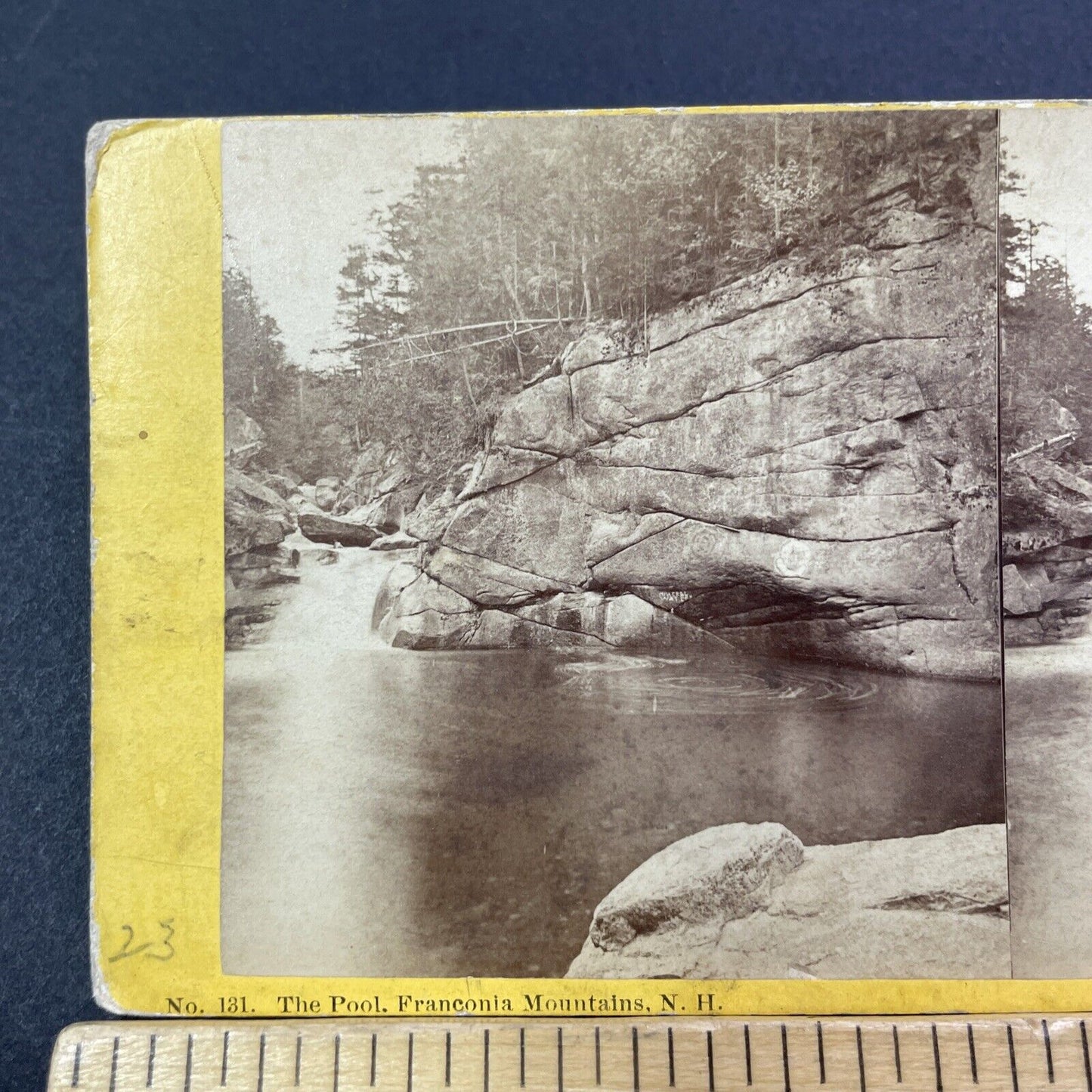 Antique 1870s The Mirror Pool North Conway NH Stereoview Photo Card V1779