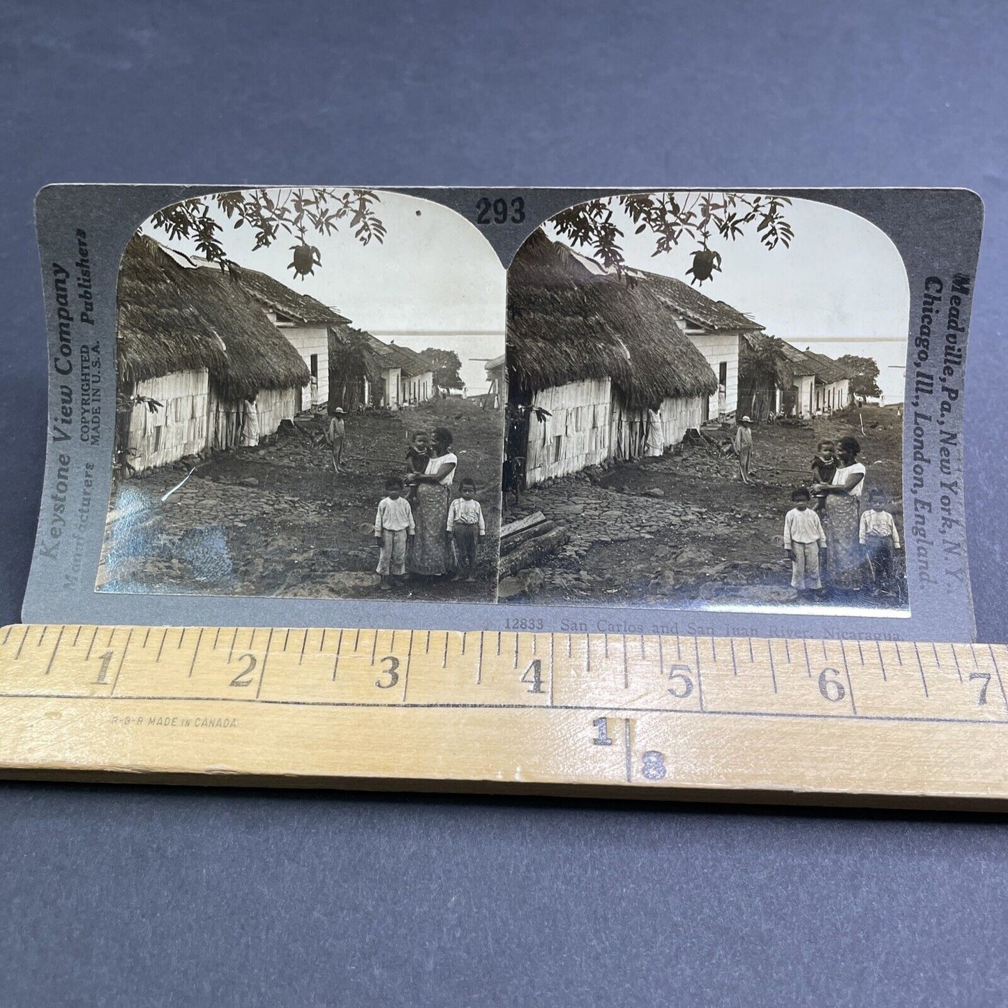 Antique 1919 City Of San Carlos Nicaragua Stereoview Photo Card P1939