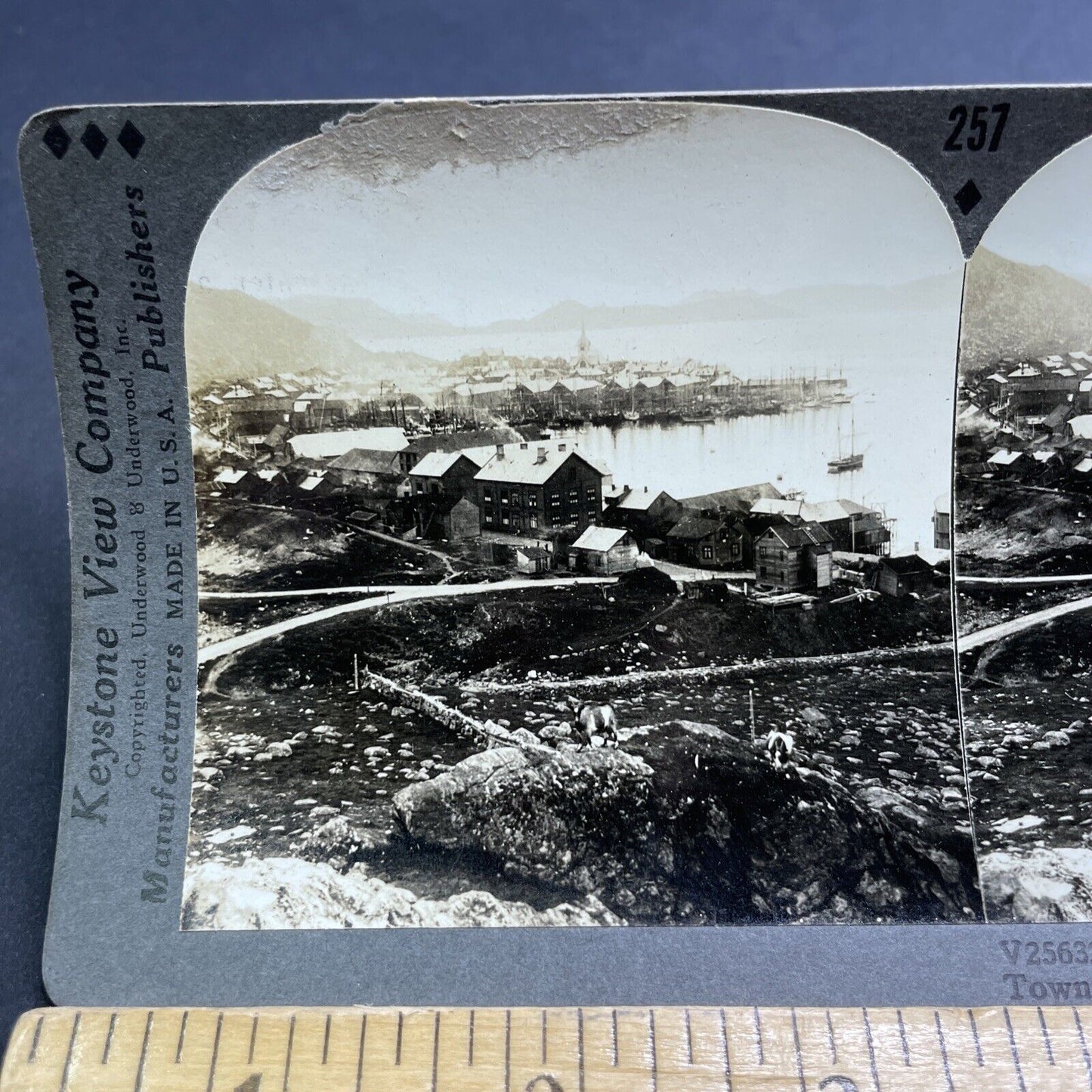 Antique 1909 Town Of Hammerfest Norway Stereoview Photo Card P1942