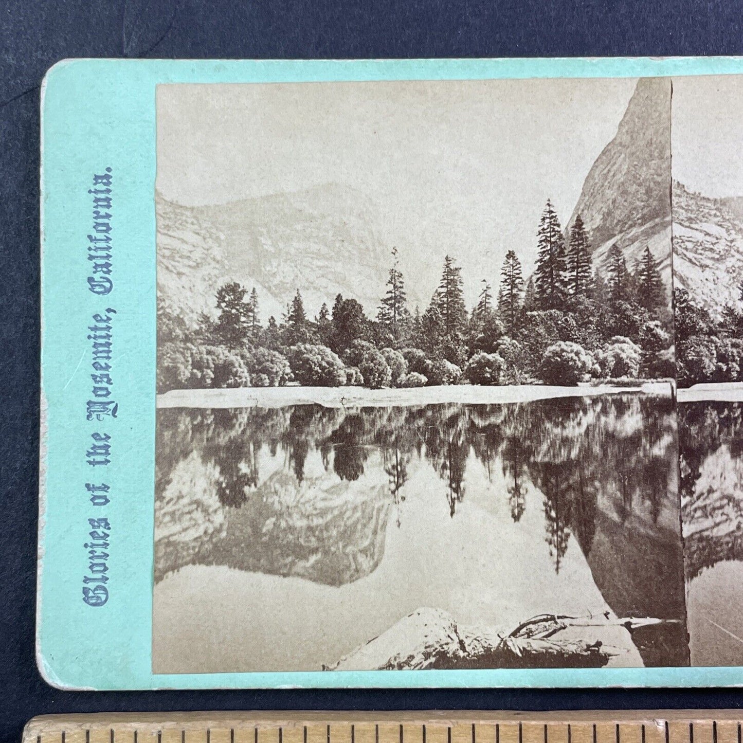 Mirror Lake Yosemite California Stereoview E&HT Anthony Antique c1870 X3819