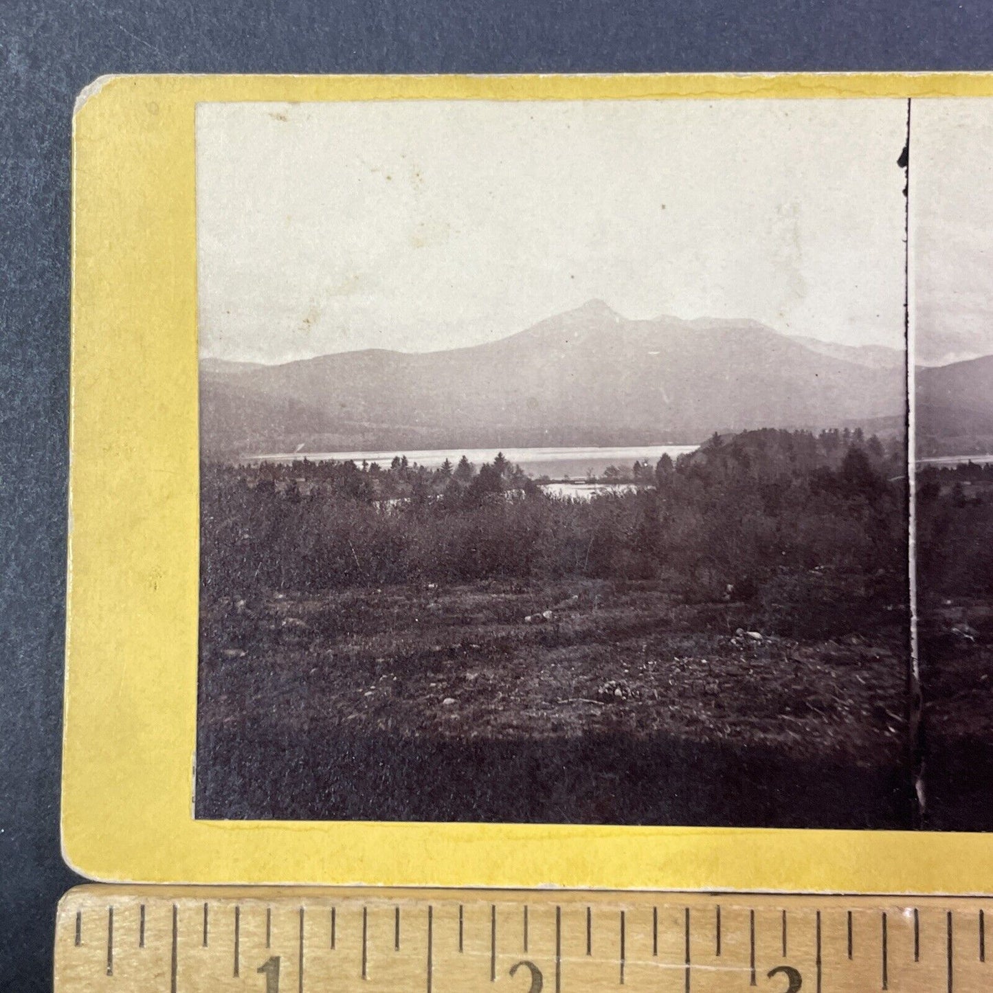 Chocorua Lake Pequawket Stereoview NH Photo AB Hoag Antique c1872 X895