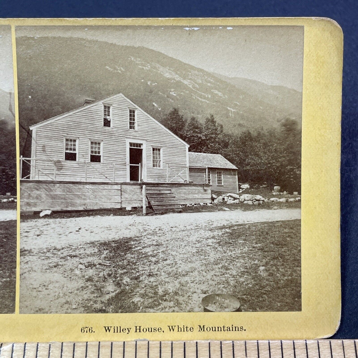 Antique 1870s The Willey House Crawford Notch NH Stereoview Photo Card V1964