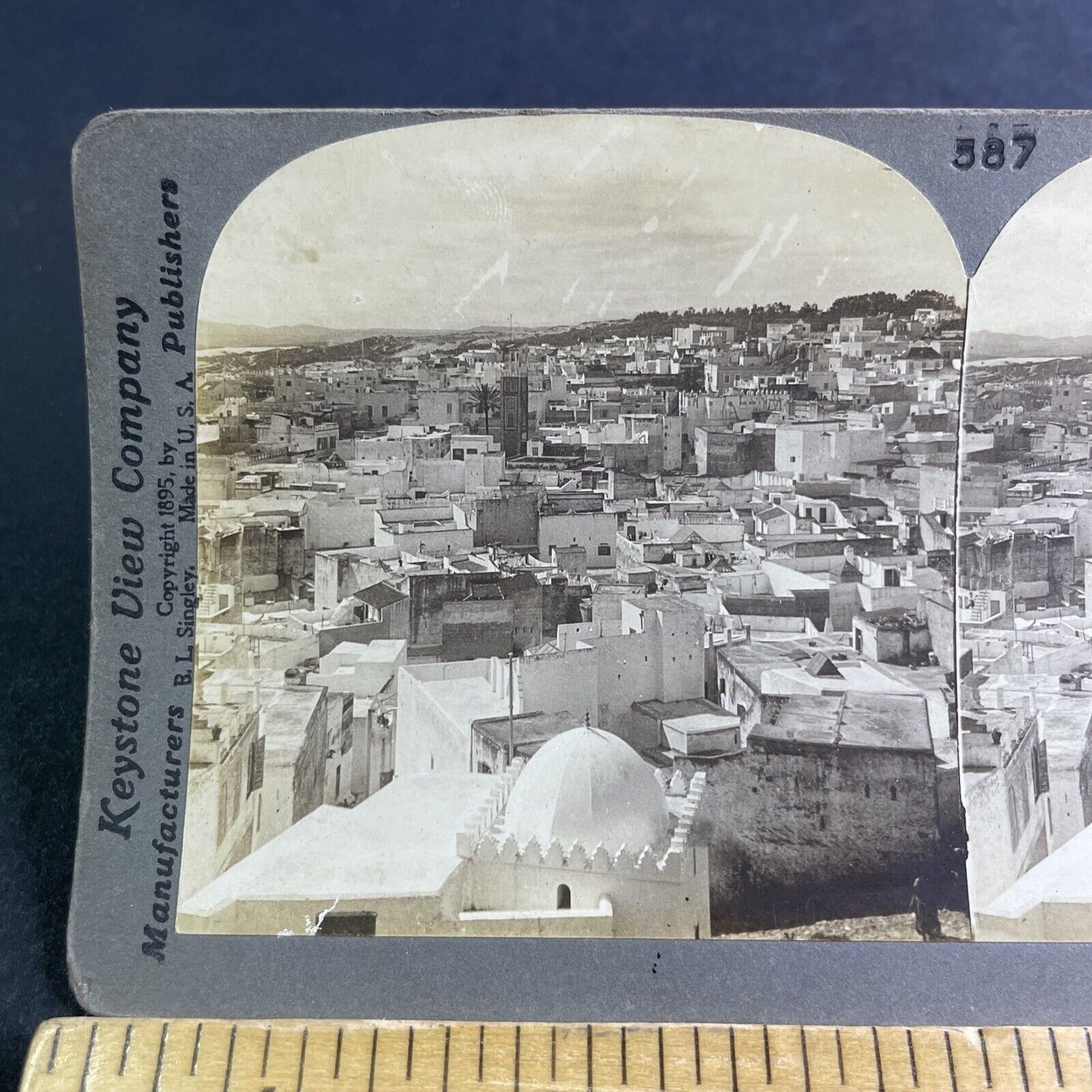 Antique 1895 City Of Tangier Morocco Stereoview Photo Card P2120