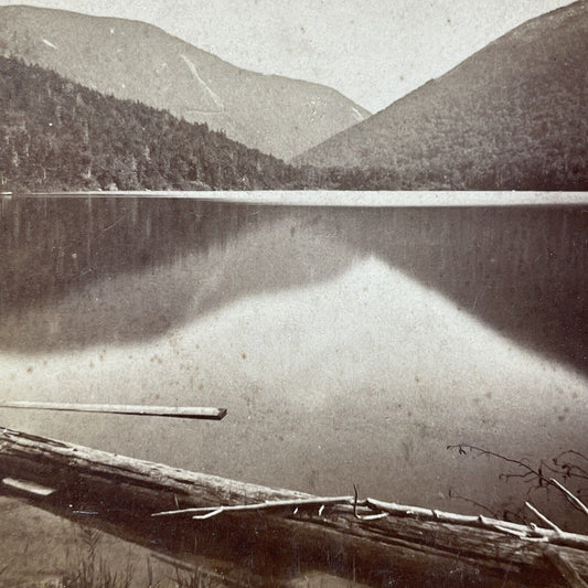 Antique 1870s Echo Lake Franconia Notch NH Stereoview Photo Card V1906