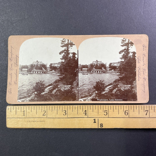 Windermere House Hotel Gravenhurst Ontario Stereoview Antique c1899 Y488