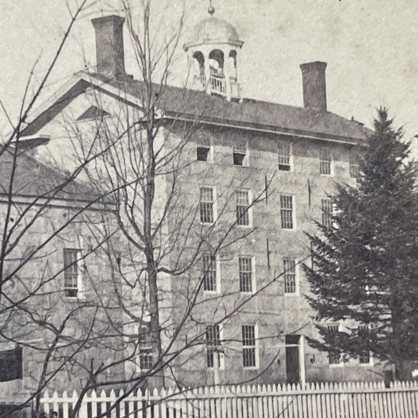 Antique 1860s New Hampshire State Prison Concord NH Stereoview Photo Card V2091