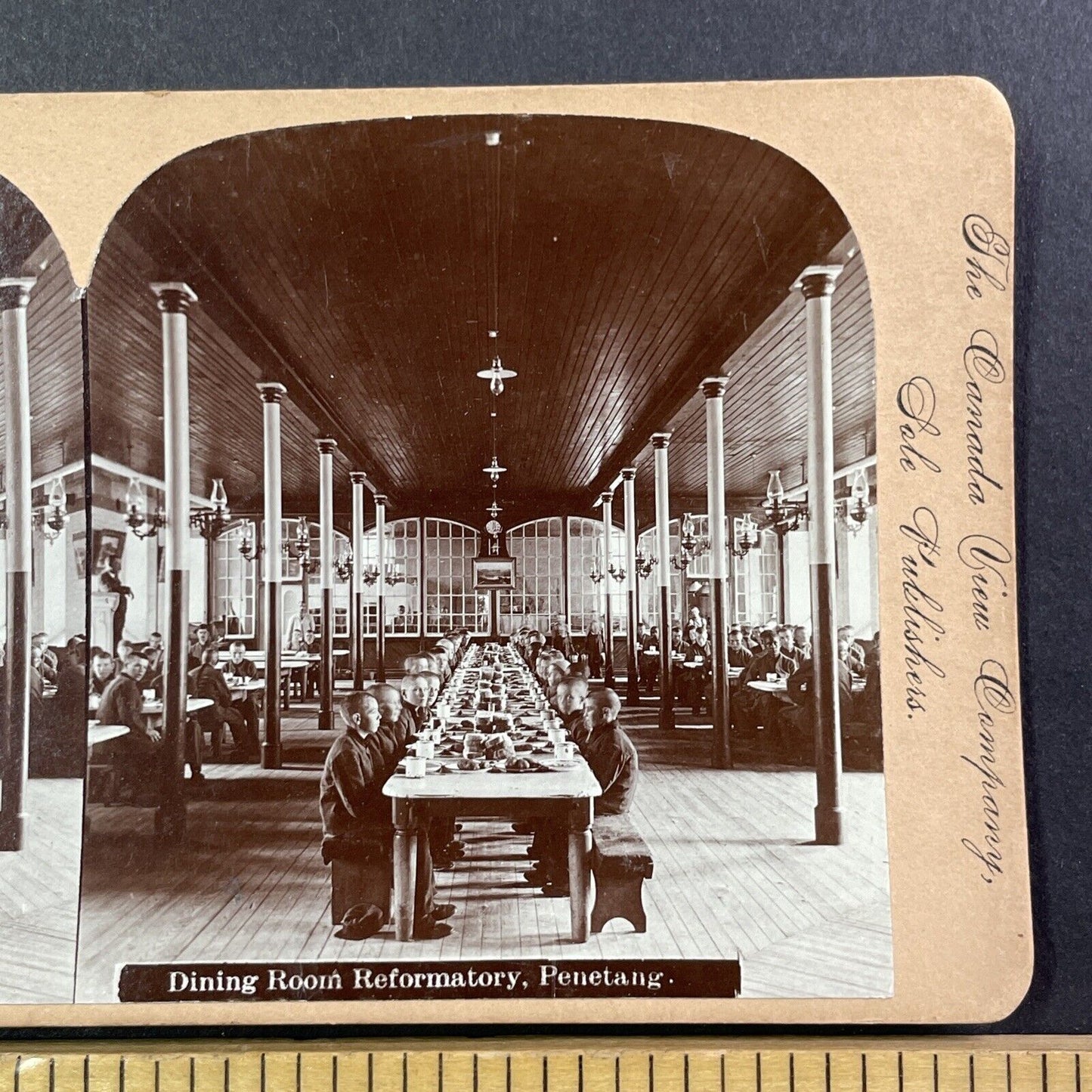 Children's Prison Penetanguishene Ontario Canada Stereoview Antique c1899 Y487