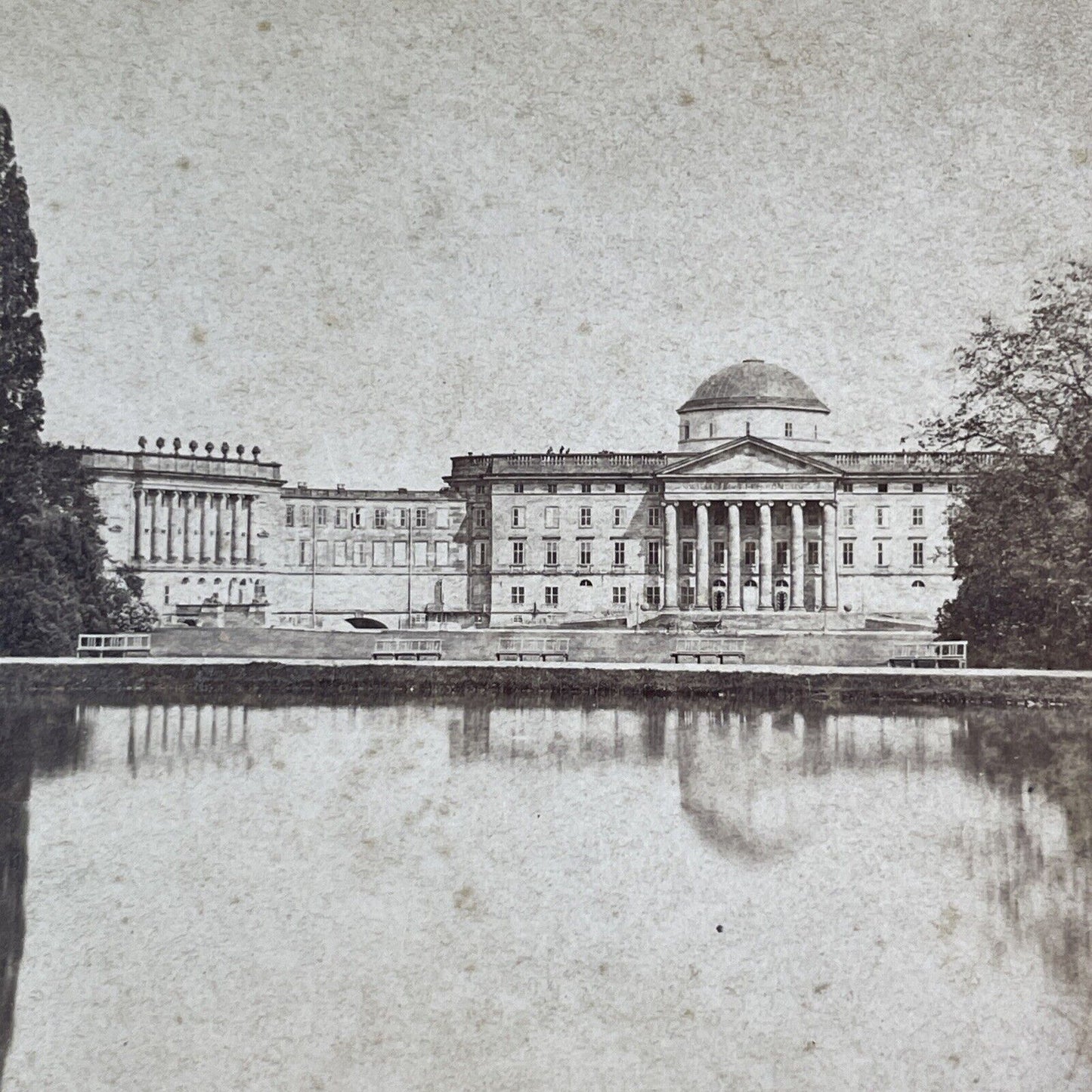 Wilhelmshohe Palace in Kassel Germany Stereoview H. Selle Antique c1870s Y126