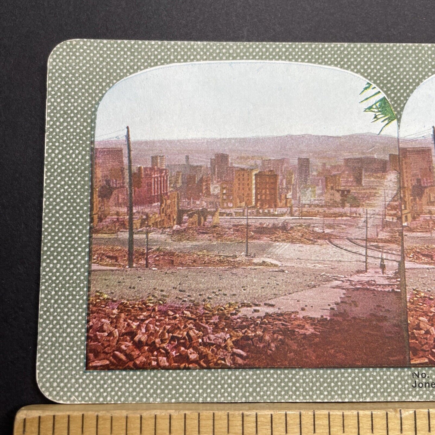 Antique 1910s San Francisco Earthquake Jones St Stereoview Photo Card 2300-44