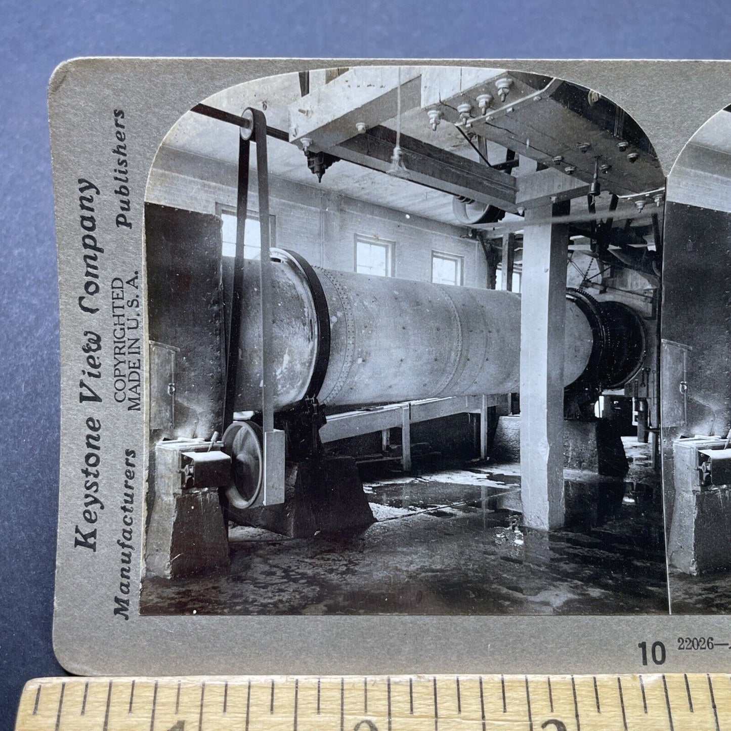 Antique 1910 Salt Steam Dryer St. Clair Michigan Stereoview Photo Card 2469