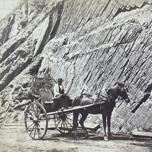 Antique 1860 Cliffs Bluffs Of Quebec City Canada Stereoview Photo Card V3428