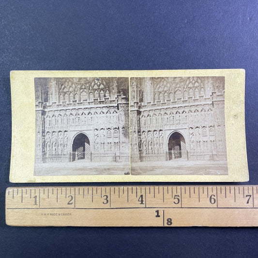 Exeter Cathedral Church Stereoview Devonshire England Antique c1860s Y150