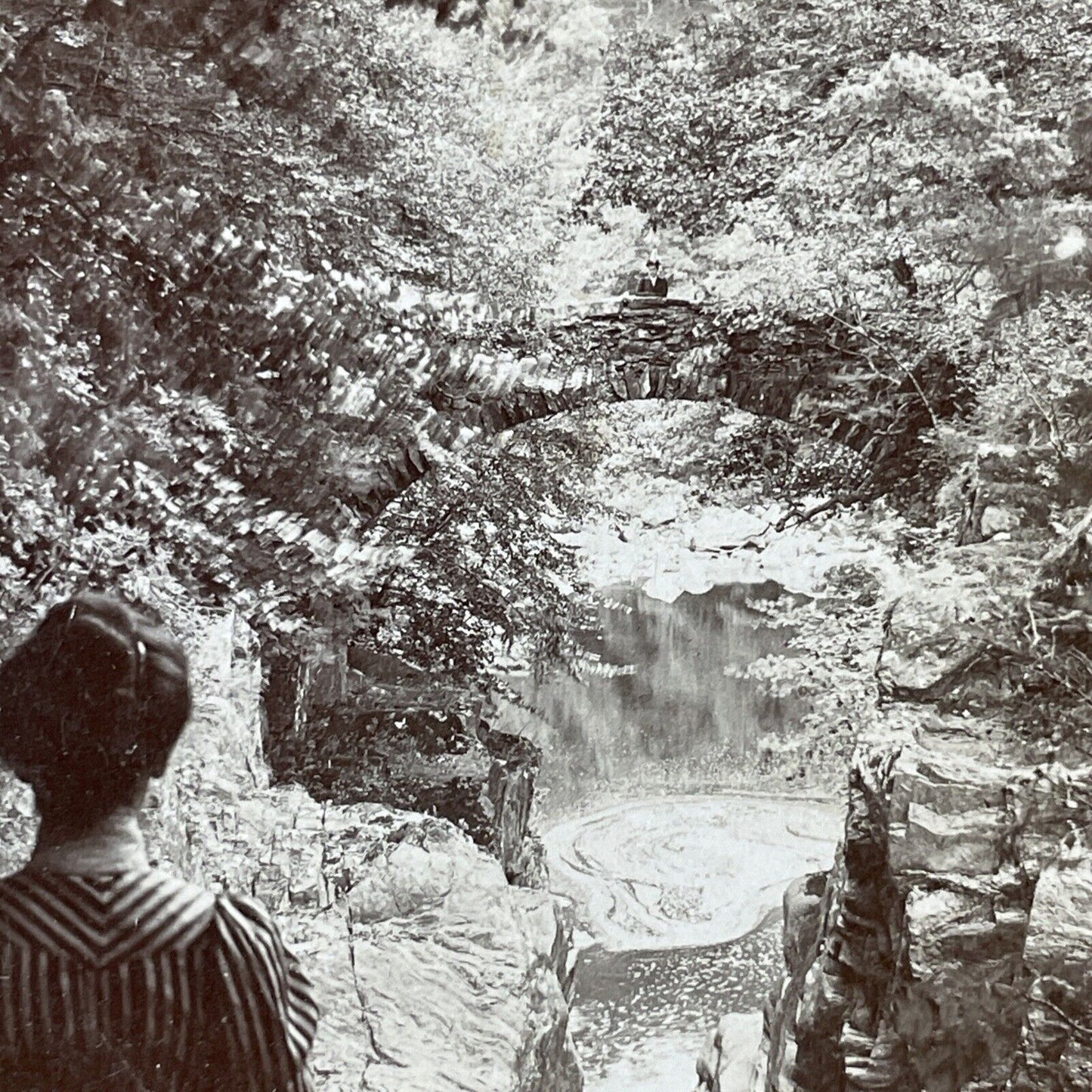 Hermitage Bridge Dunkeld Scotland Stereoview CH Graves Antique c1900 X3253