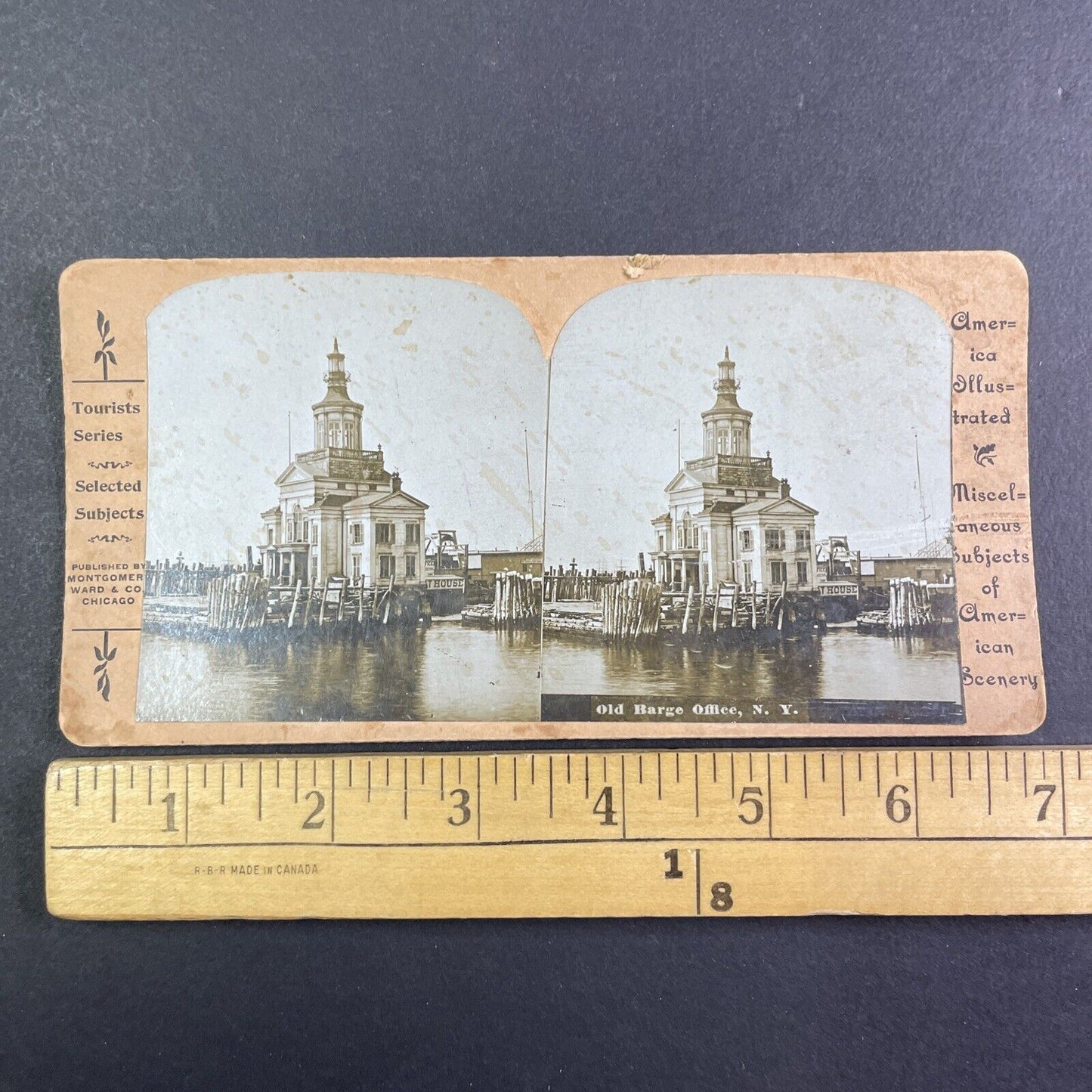 Barge Office Manhattan New York City Stereoview Montgomery Ward c1890 X1934