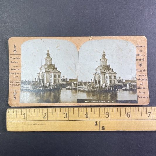 Barge Office Manhattan New York City Stereoview Montgomery Ward c1890 X1934