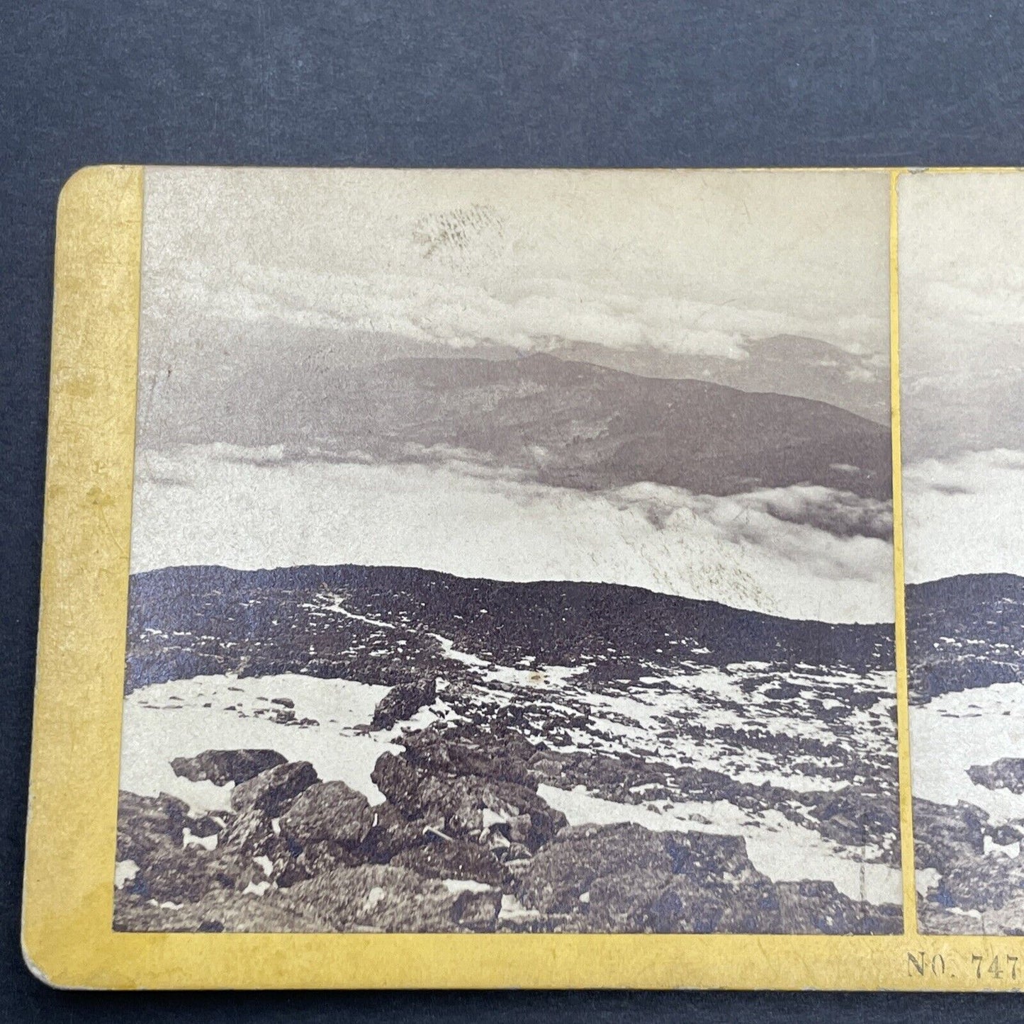 Antique 1870s First Photos Of Mount Washington Stereoview Photo Card P1160