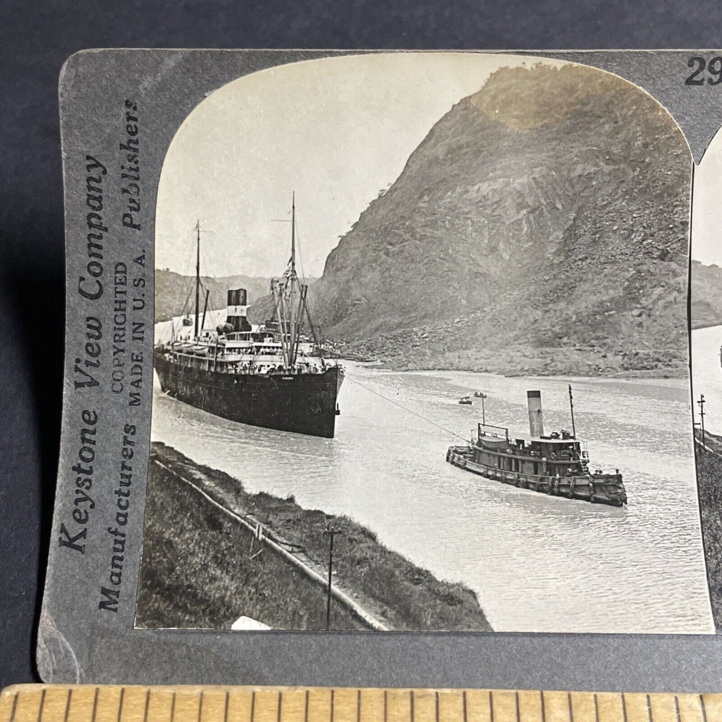 Antique 1910s SS Aleutian / SS Panama Steam Ship Stereoview Photo Card P4423