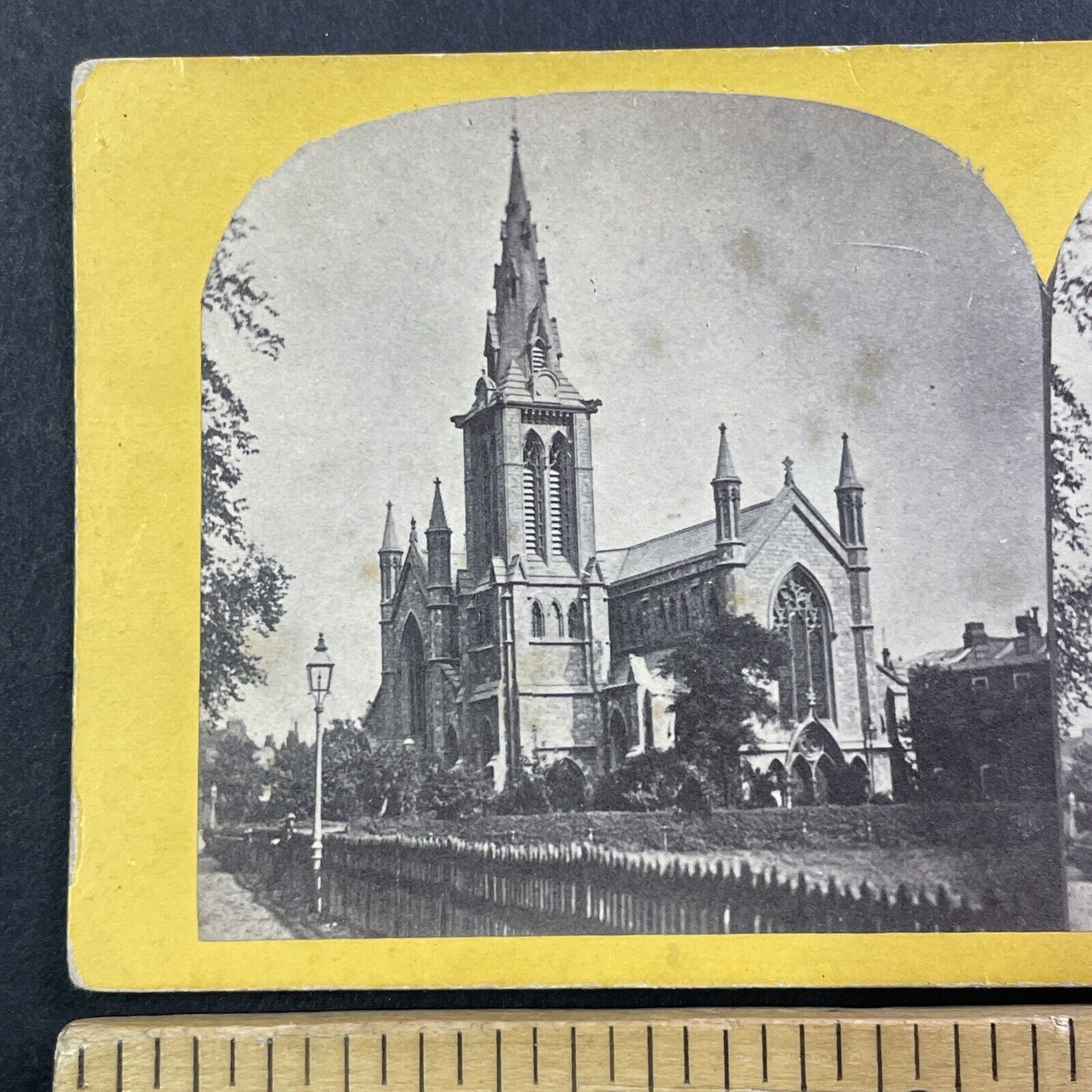 Church of Christ Highbury Stereoview London England UK Antique c1870 X4235