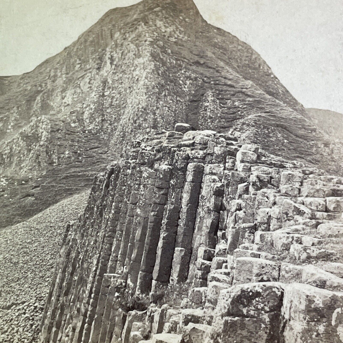 Giant's Causeway Northern Ireland Stereoview Andrew Duthie Antique c1870 X3607