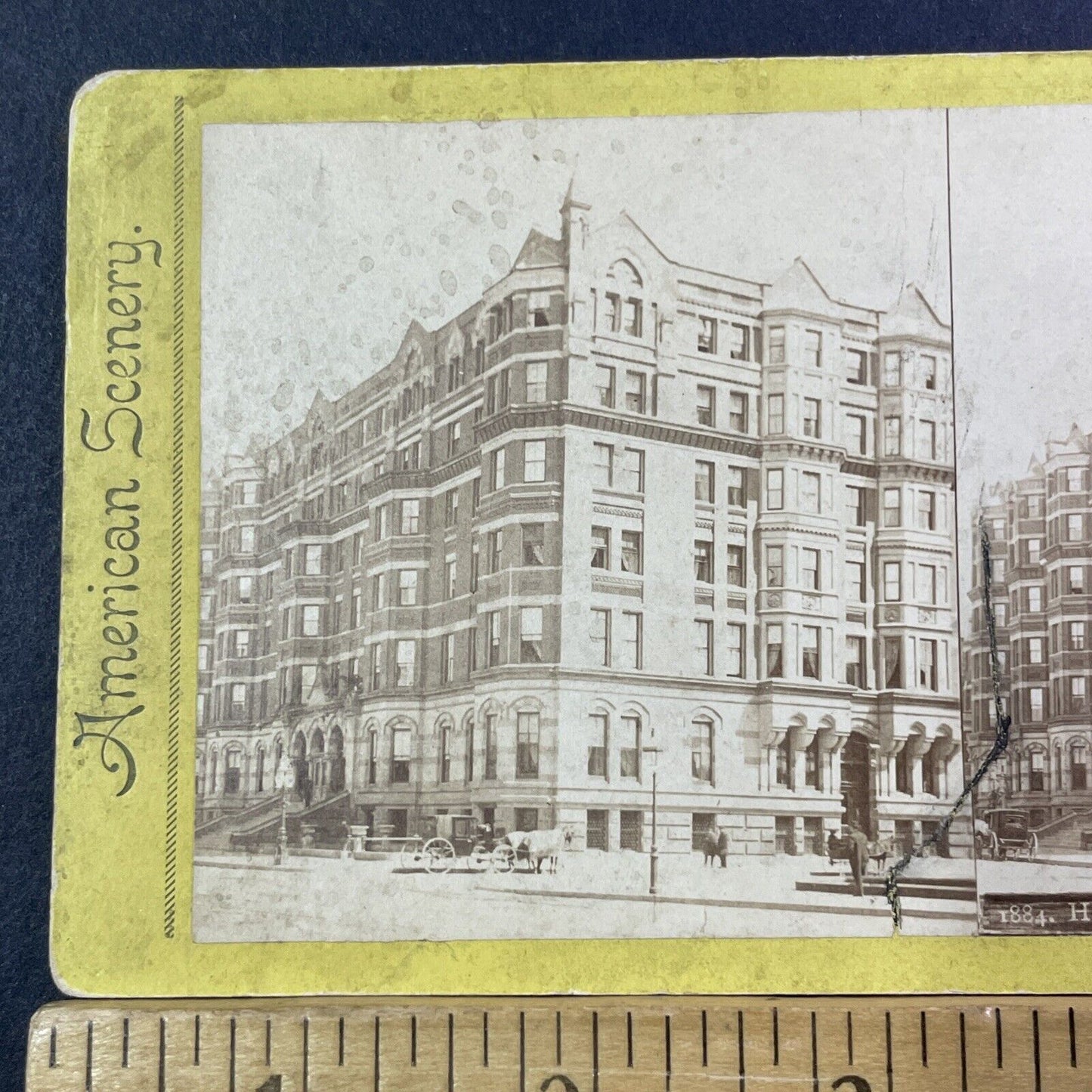 Brunswick Hotel Stereoview Boylston  Street Boston MA Antique c1870s X1256