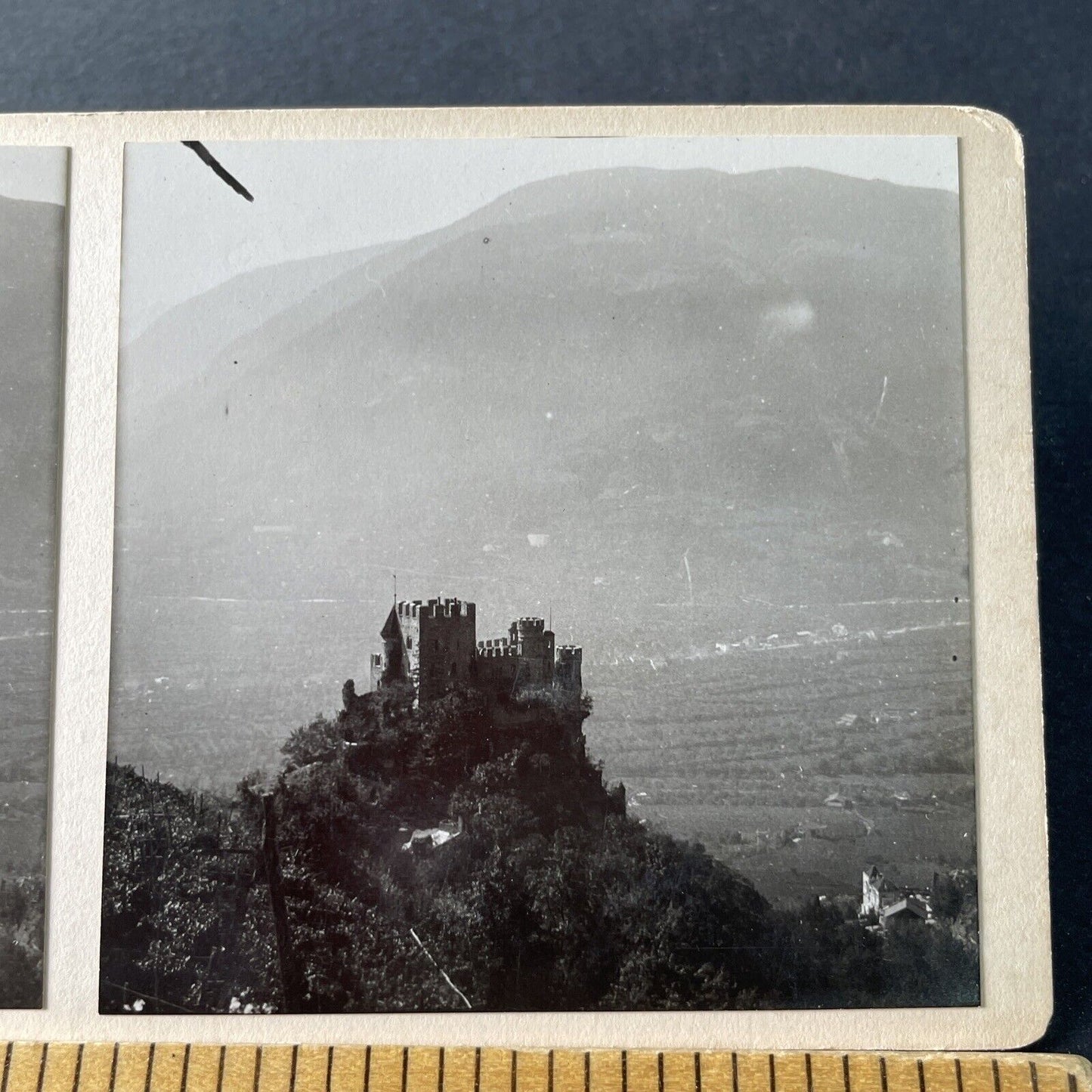 Antique 1925 Brunnenberg Castle Tirol Italy OOAK Stereoview Photo Card P3255