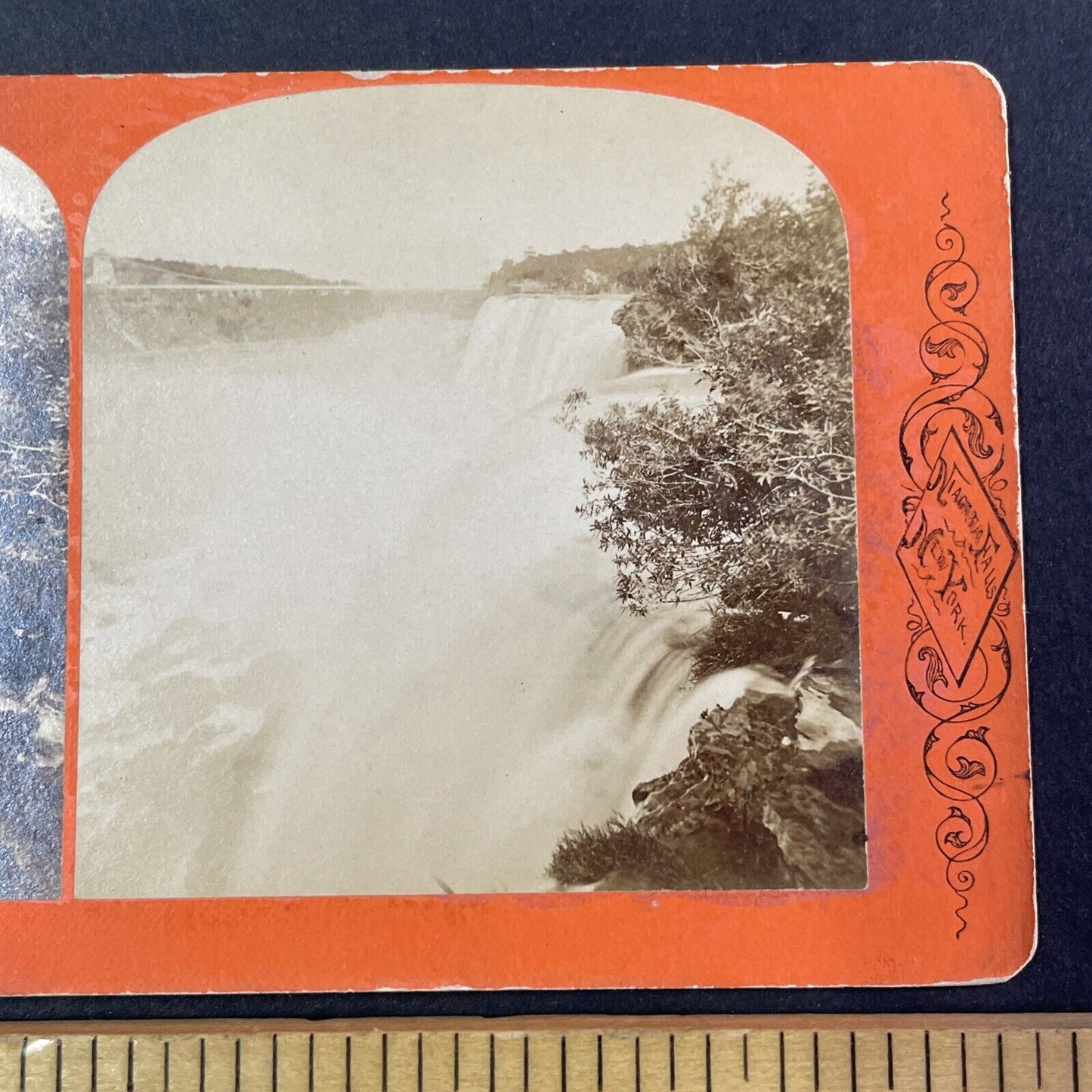 American Falls Niagara Falls New York Stereoview George E. Curtis c1870s Y1827