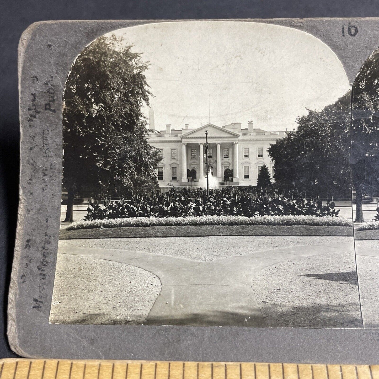 Antique 1909 The White House Washington DC Stereoview Photo Card P4306