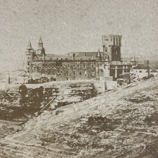 Antique 1870s Alcazar Of Segovia Castle Spain Stereoview Photo Card P5522
