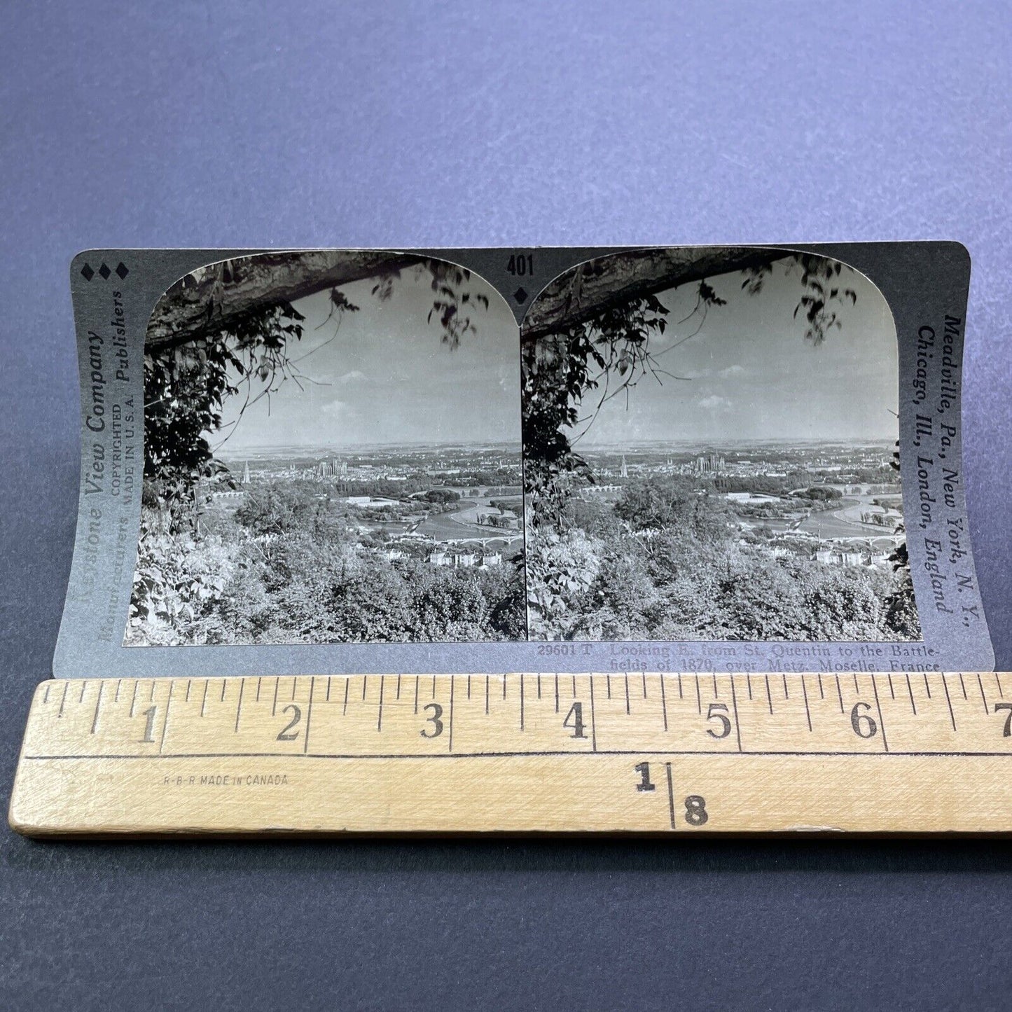 Antique 1920s Franco-Prussian Battlefield In France Stereoview Photo Card V2939