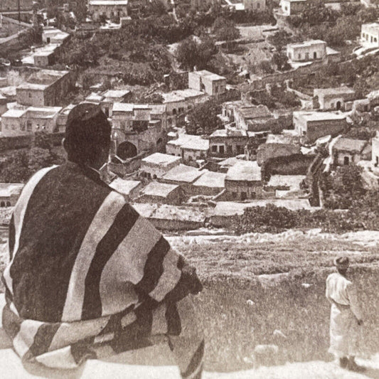 Antique 1905 The City Of Nazareth Israel Palestine Stereoview Photo Card P1333