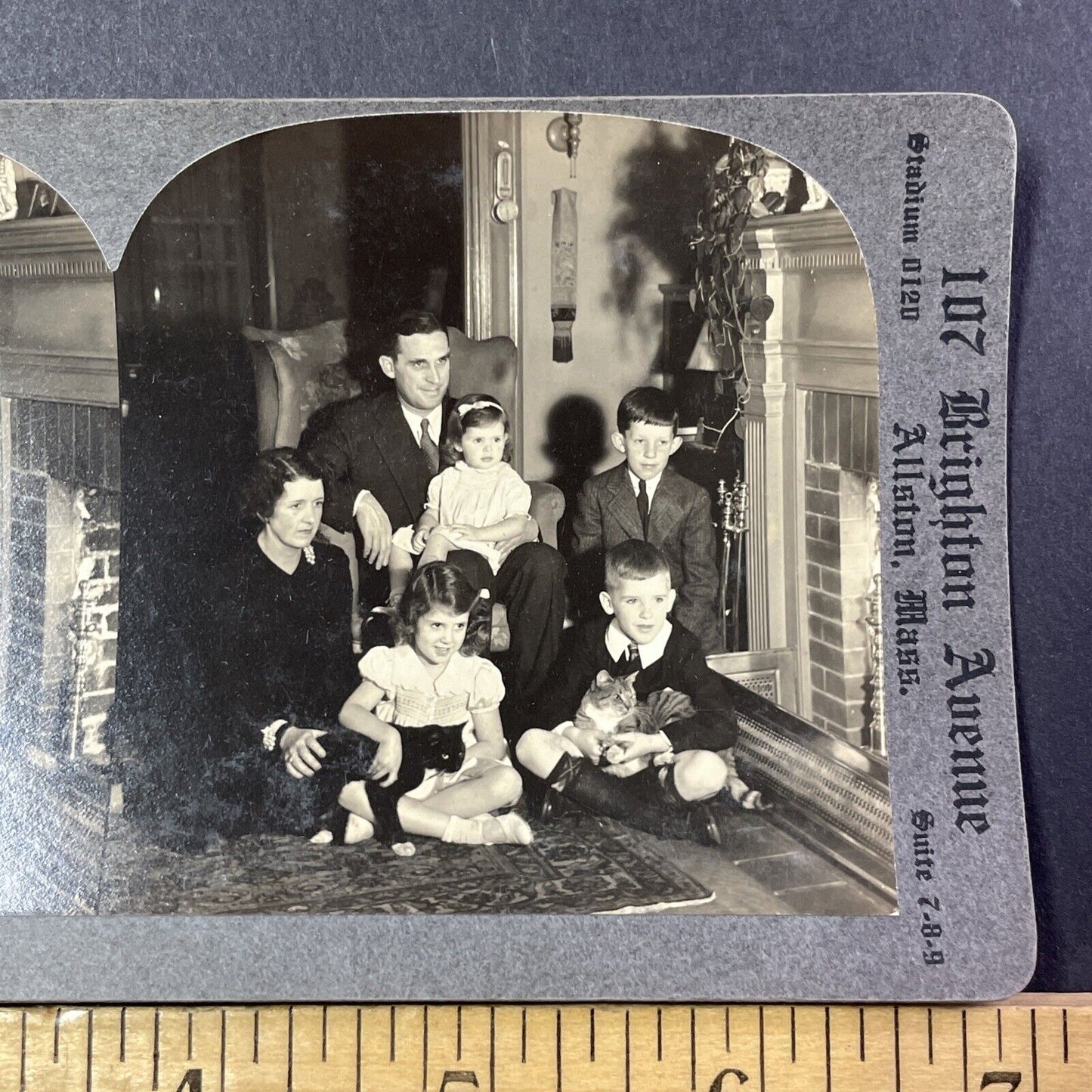 Dr Paul Sanderson With Family Stereoview Springfield MA Antique c1933 X2777