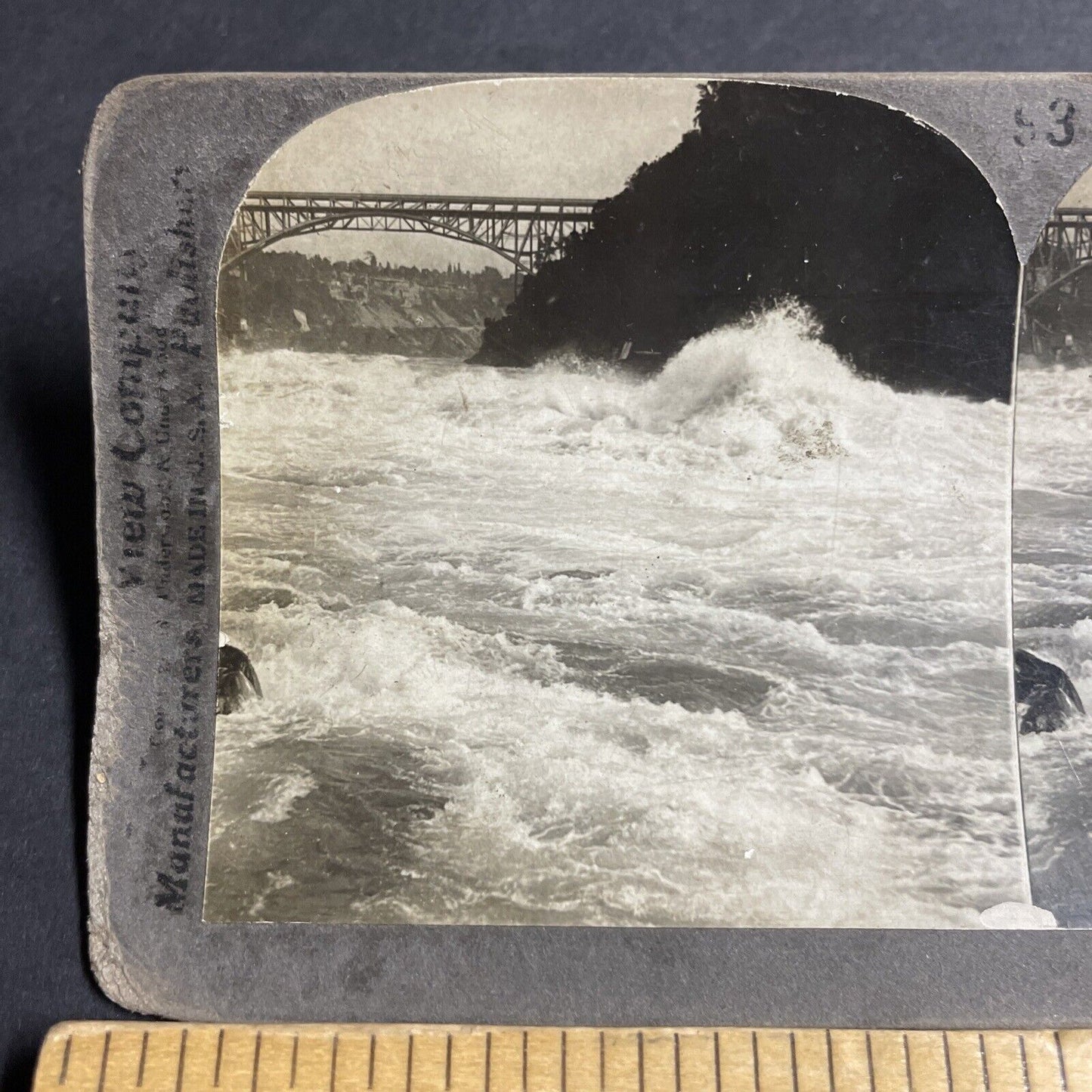Antique 1909 Whirlpool Rapids Niagara Falls New York Stereoview Photo Card P4327