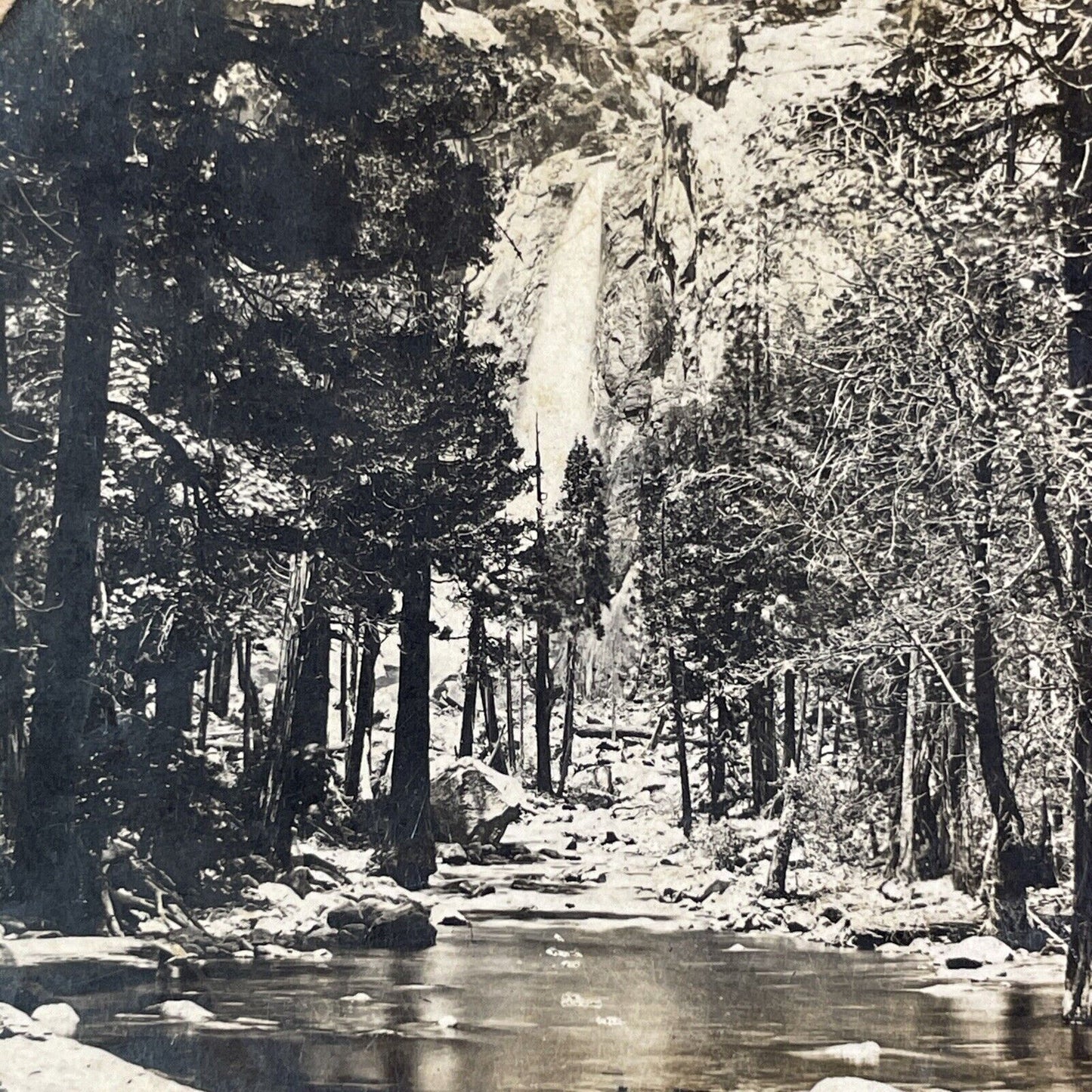 Nevada Falls Yosemite CA Stereoview Roddo Y. Young Antique c1890 X3627