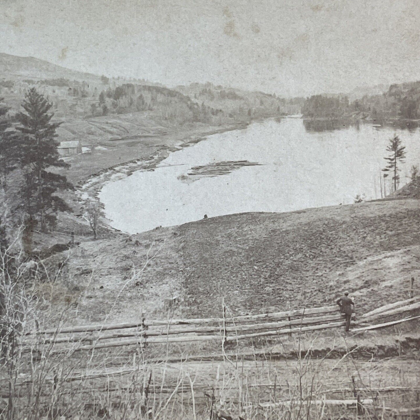 East Georgia Vermont Near Fairfax Stereoview Highbridge Rd Antique c1872 X1856