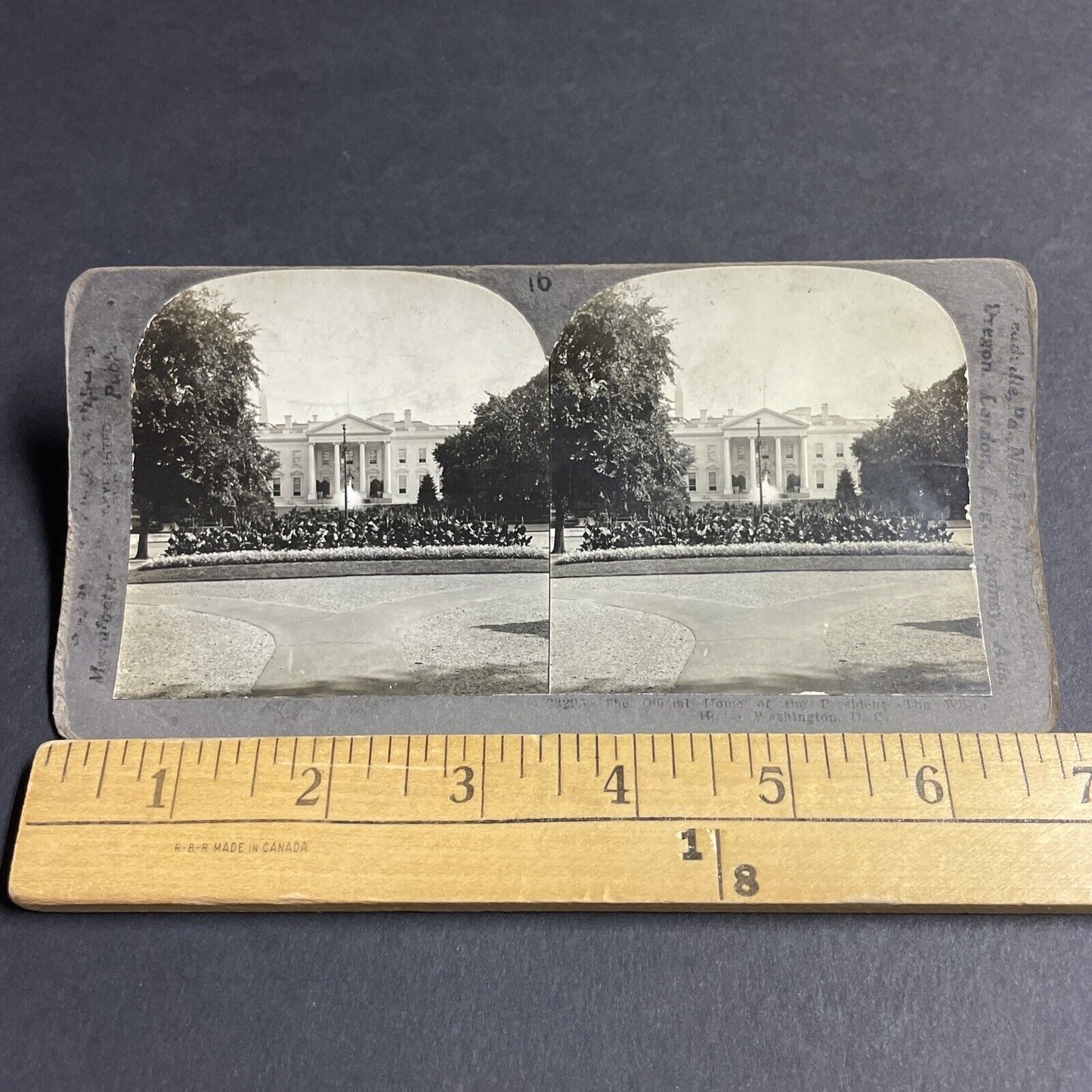 Antique 1909 The White House Washington DC Stereoview Photo Card P4306