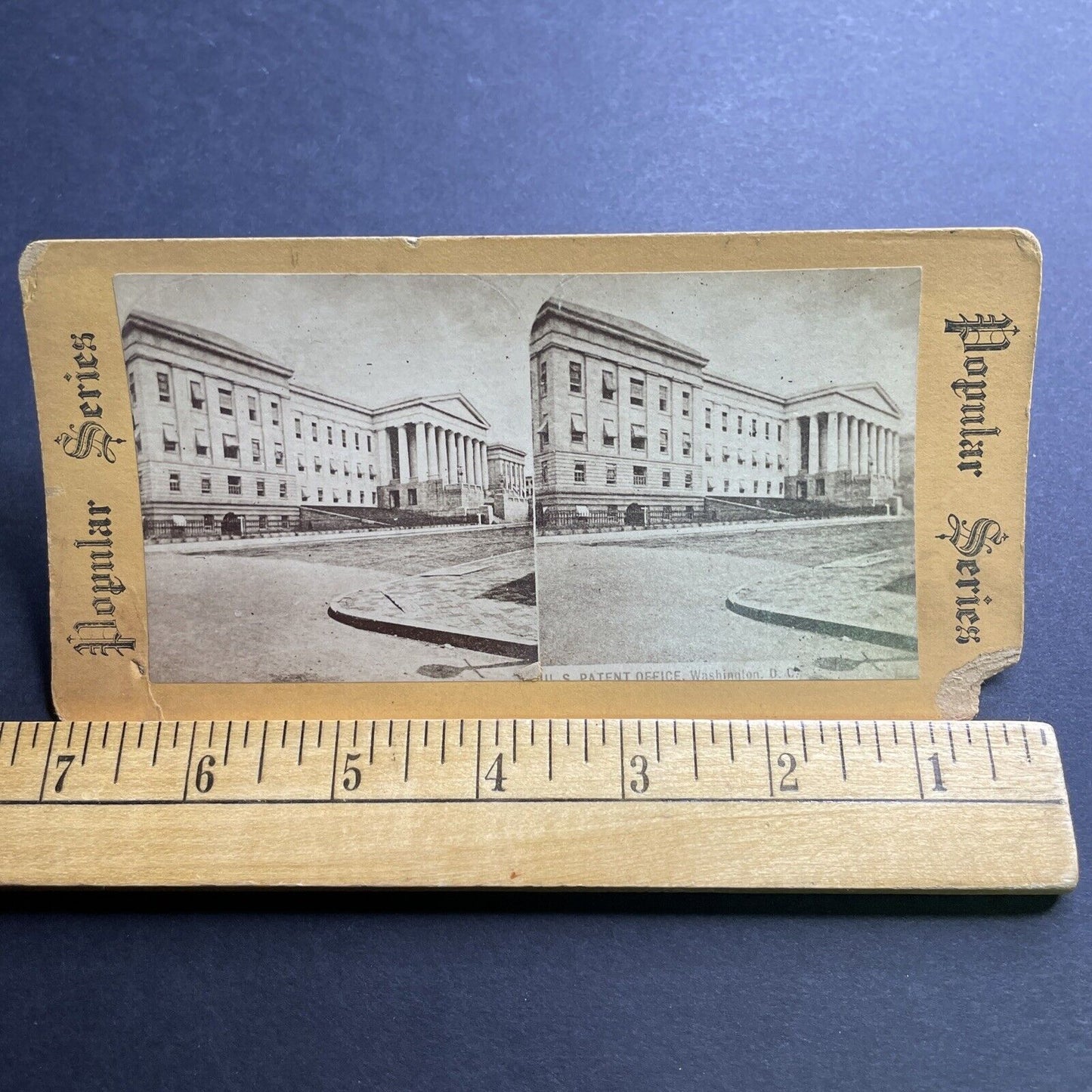 Antique 1860s US Patent Office Washington DC Stereoview Photo Card P2091