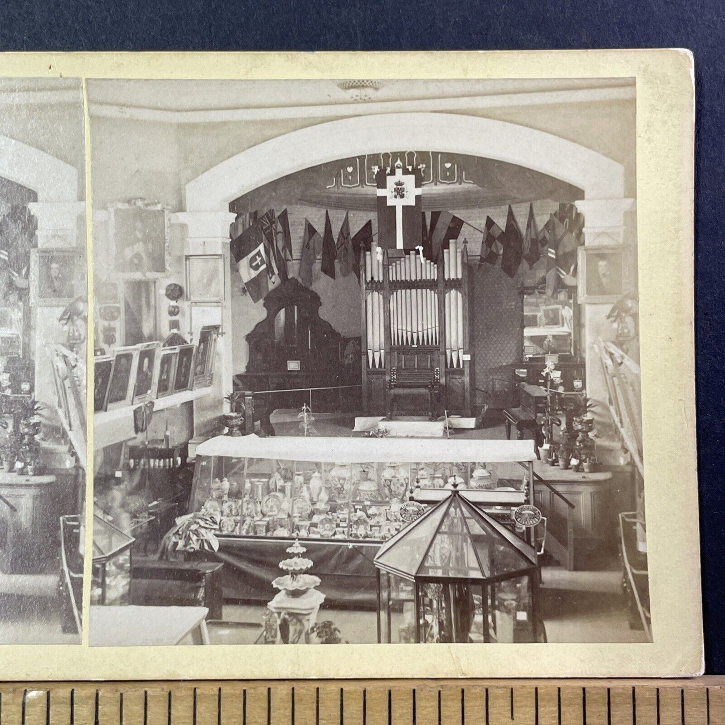 Antique Shop Store Stereoview England UK Photo Card Antique c1899 X849