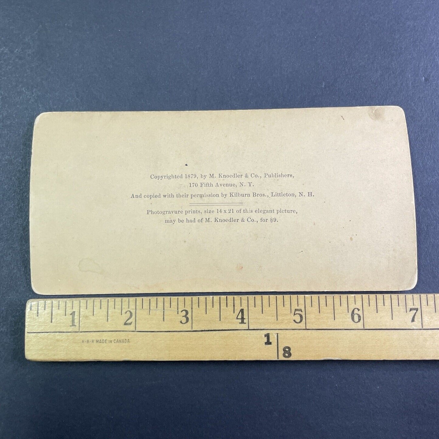 18th Century Wedding Stereoview M. Knoedler & Co Manhattan Antique c1879 X4102