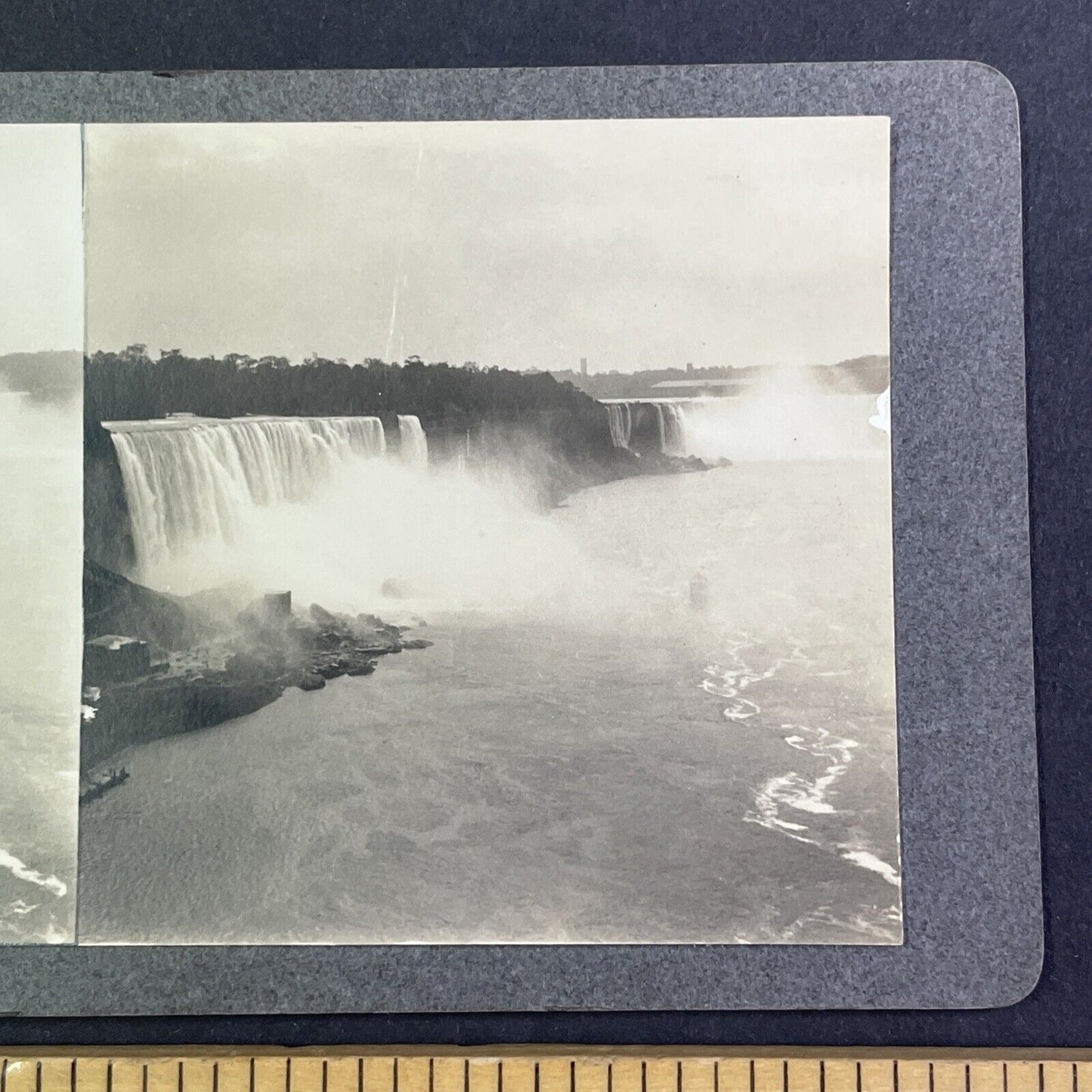 American Side of Niagara Falls Stereoview OOAK Antique c1910s Y2838