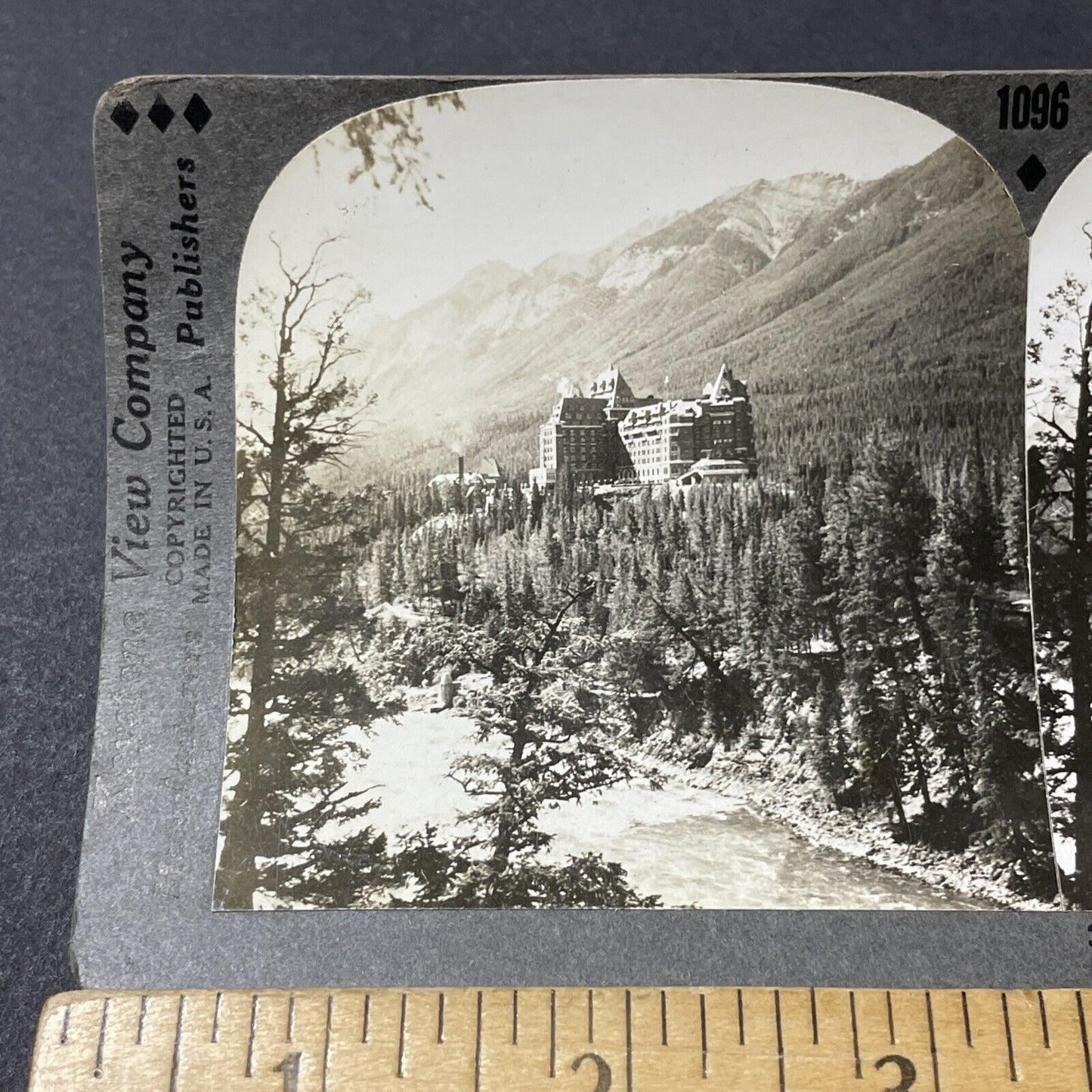 Antique 1910s Fairmont Banff Springs Hotel Alberta Stereoview Photo Card V2646