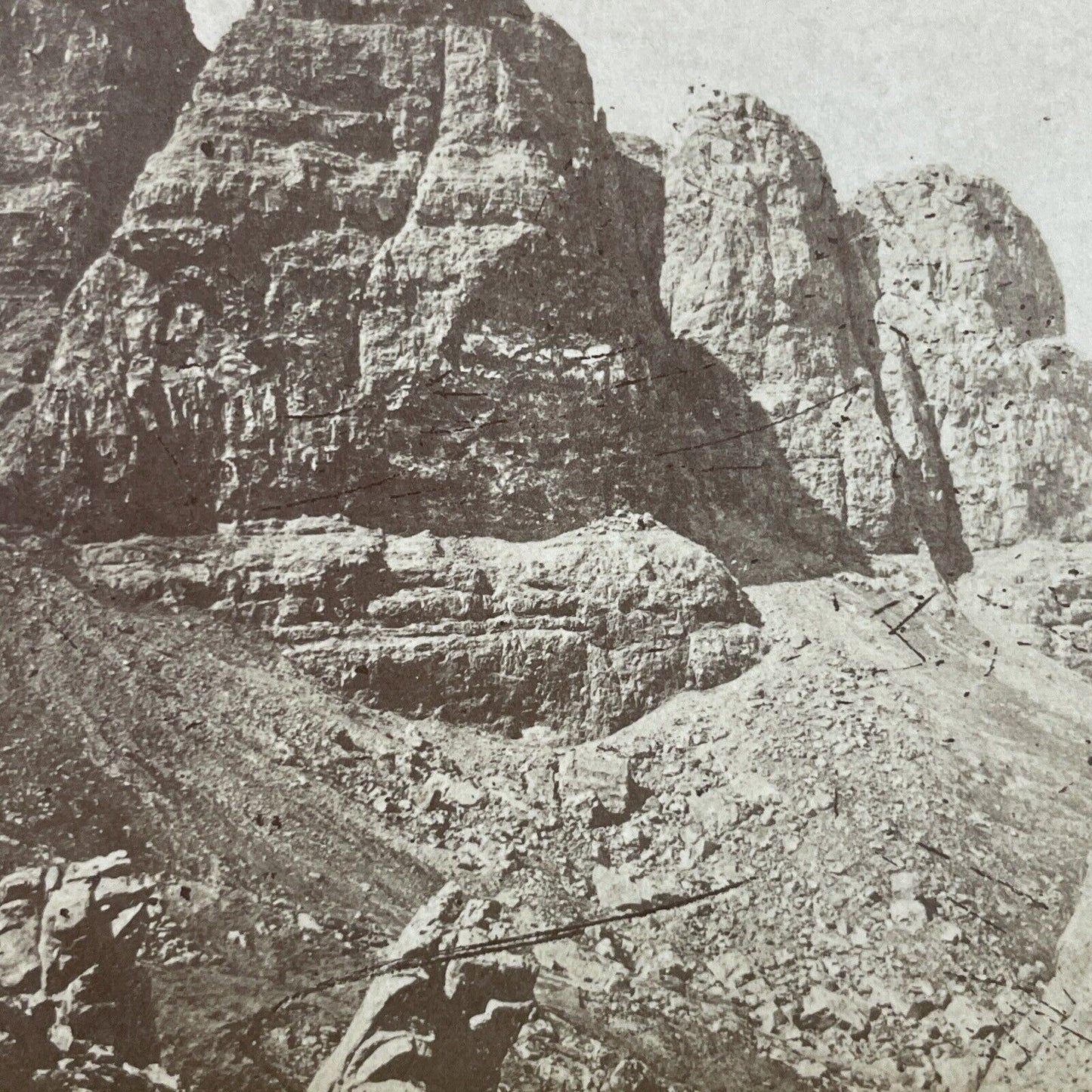 Antique 1870s Storr Rocks Trail Portree England Stereoview Photo Card P4127
