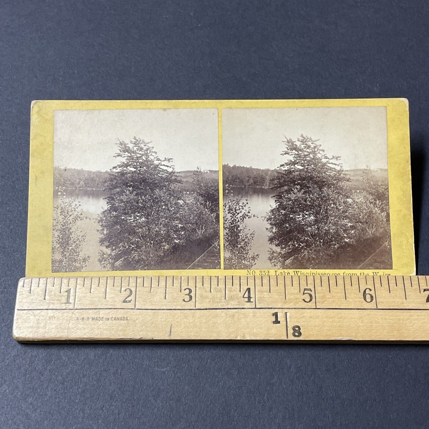 Antique 1870s Lake Winnipesaukee New Hampshire Stereoview Photo Card V1838