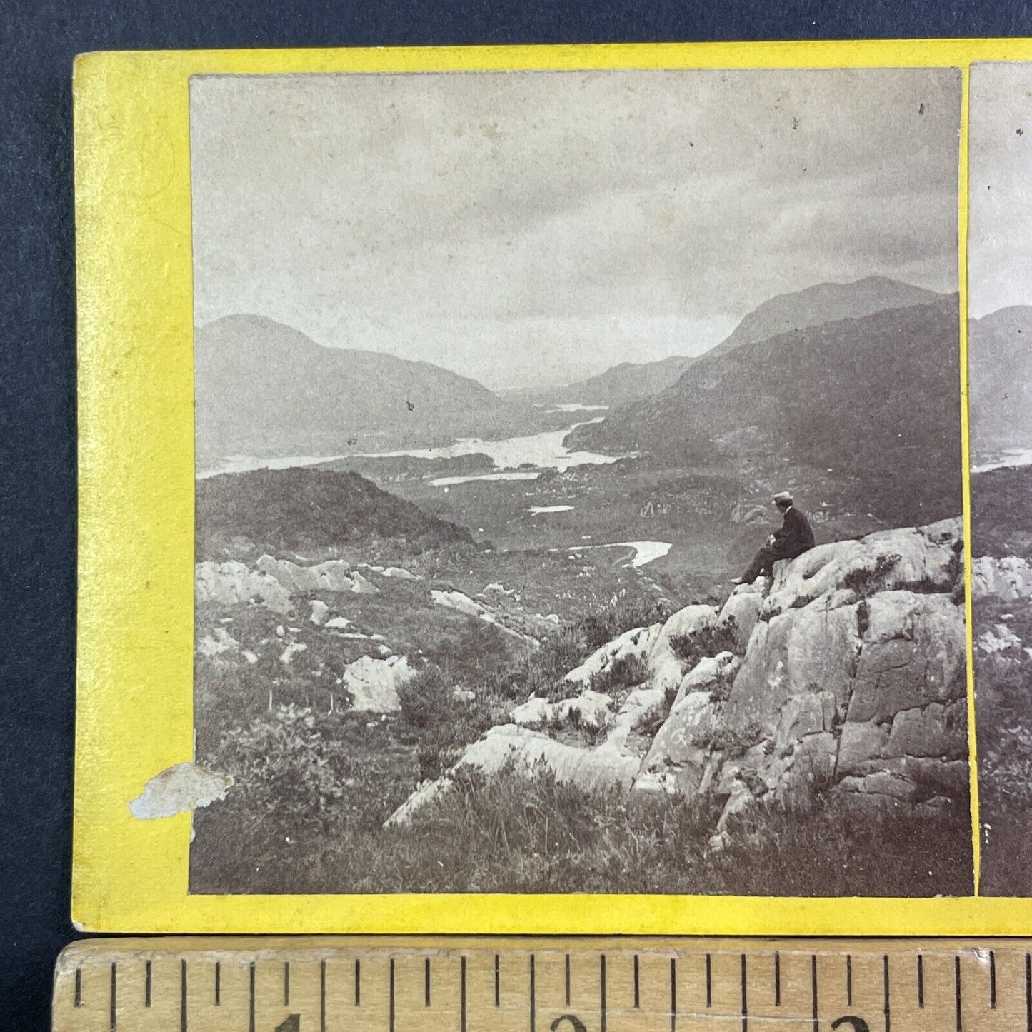 Killarney Lakes Ireland Stereoview James Robinson Optician Antique c1870 X3788