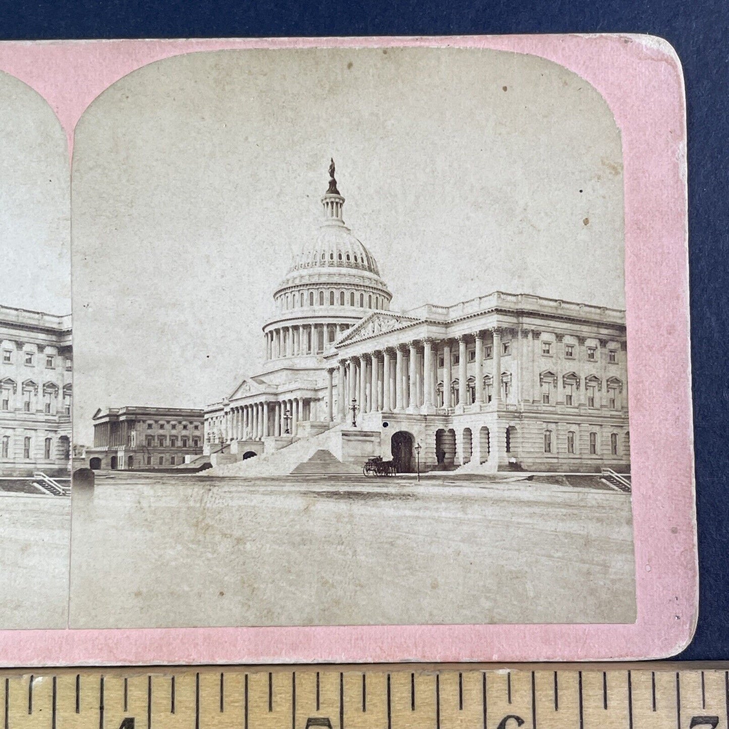 US Capitol Building Dome Completed Stereoview F.H. Bell Antique c1868 X3146