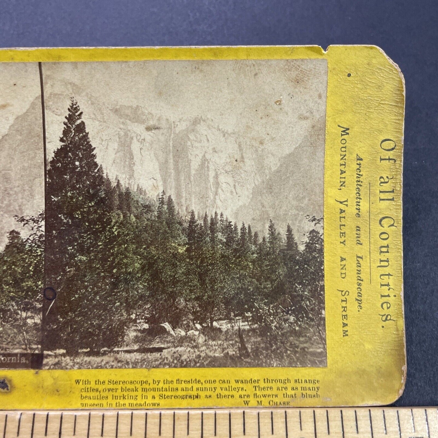 Antique 1870s Yosemite Valley California Stereoview Photo Card P3572