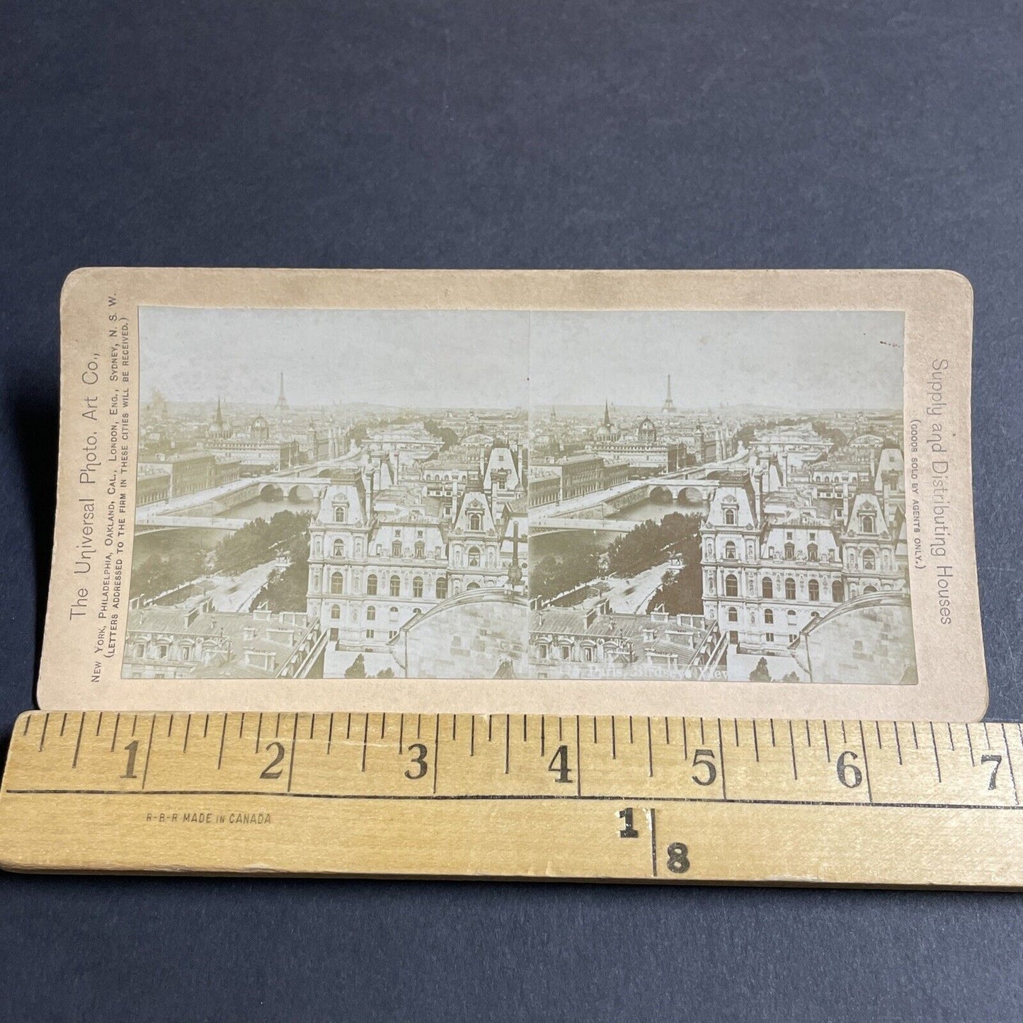 Antique 1880s Paris France City View Stereoview Photo Card P4508